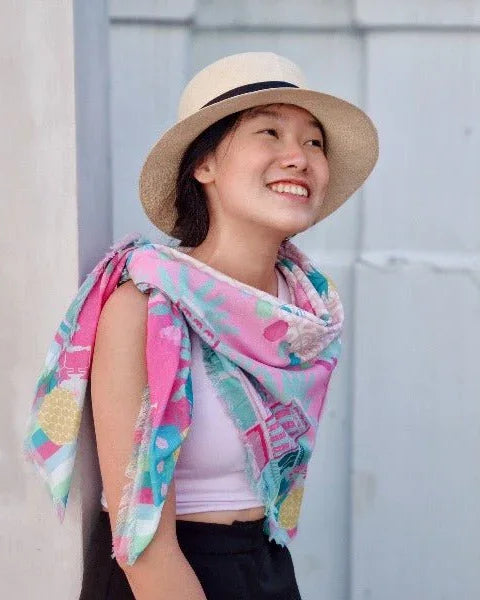 BINARY STYLE | Peranakan Manis 115x115cm Square Scarf