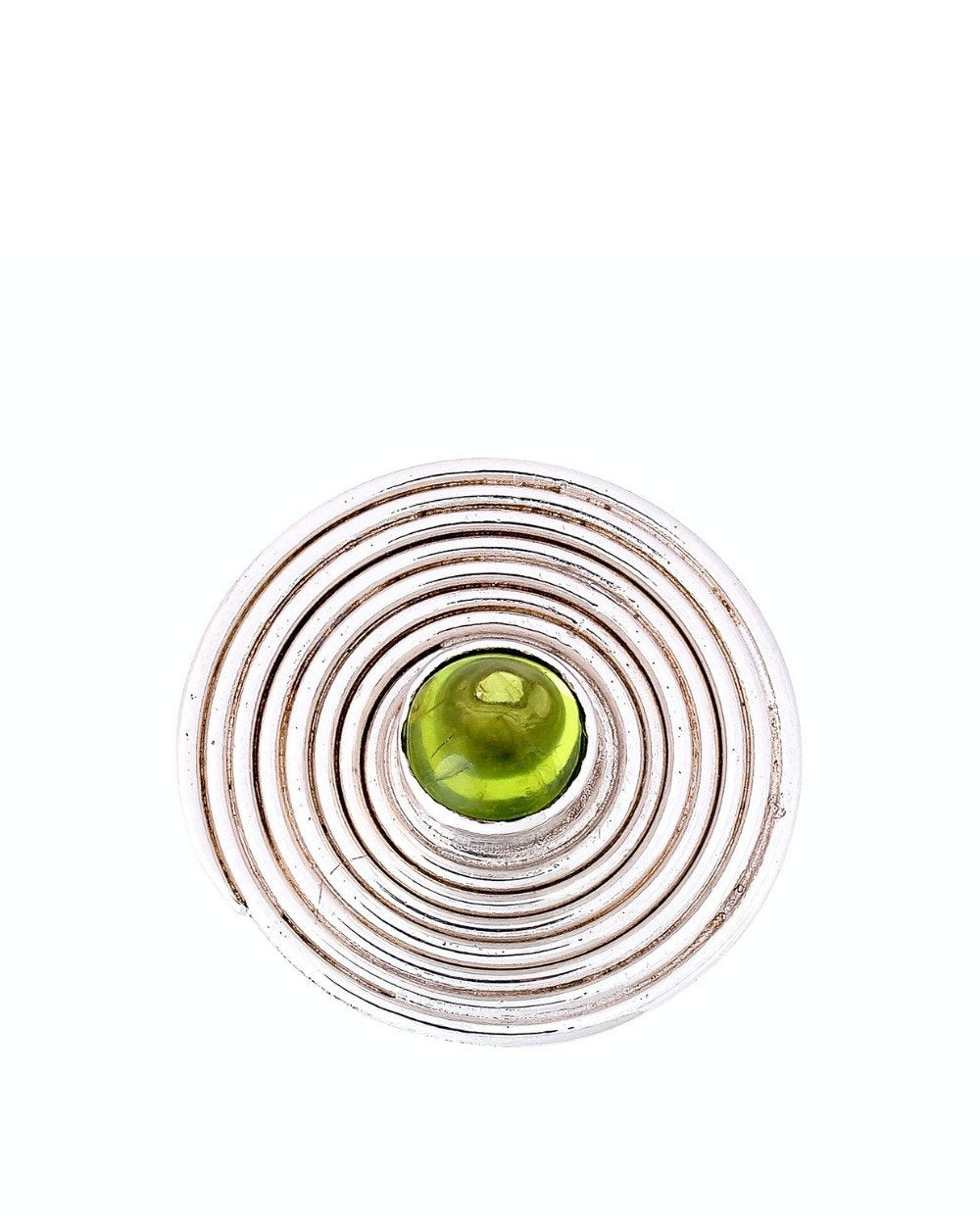 CREATIVE JEWELLERY STUDIO | Burmese Peridot (1.75ct), Rhodium Plated Silver, "Pansodan" Ring | Design of Gems