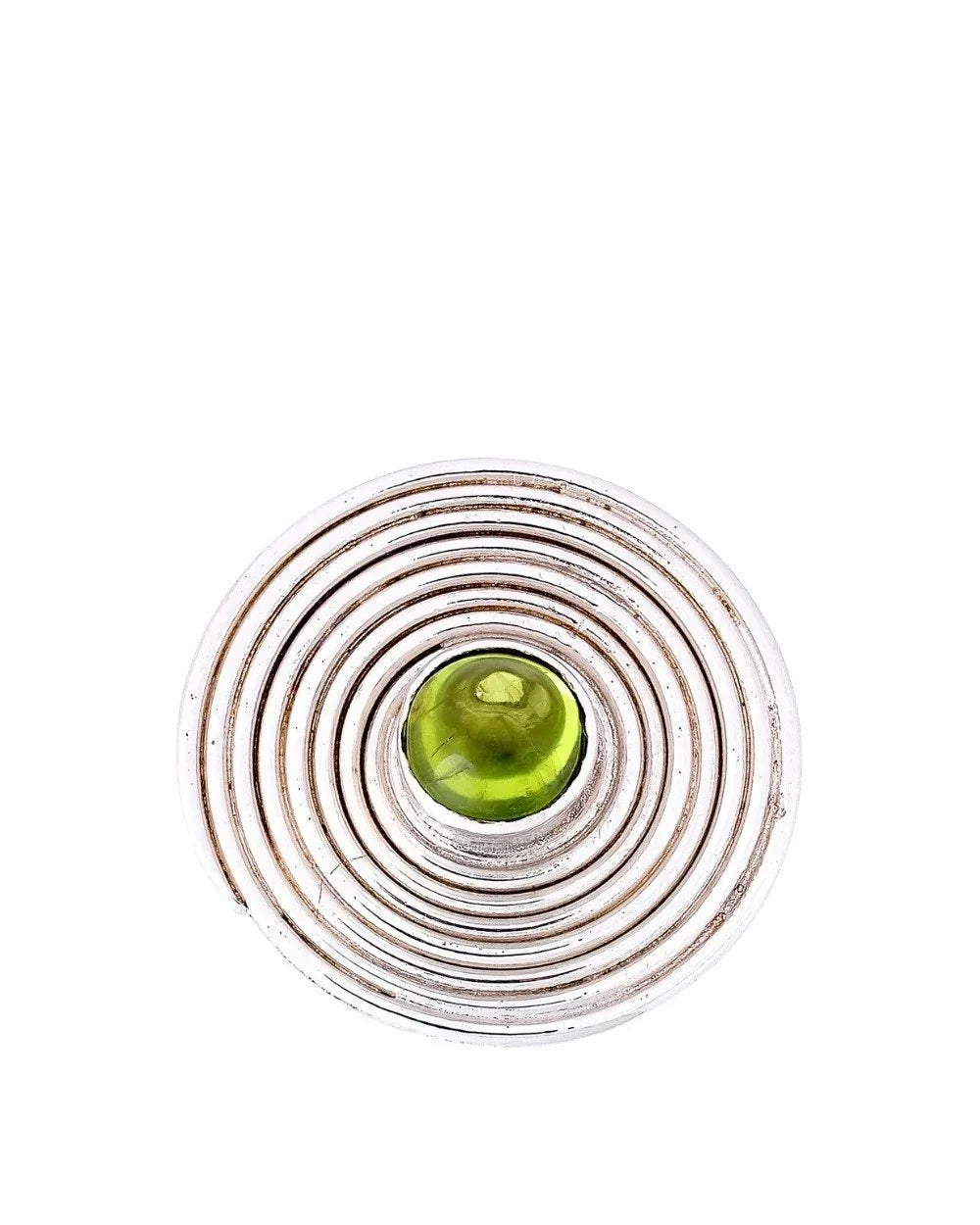 CREATIVE JEWELLERY STUDIO | Burmese Peridot (1.75ct), Rhodium Plated Silver, "Pansodan" Ring | Design of Gems