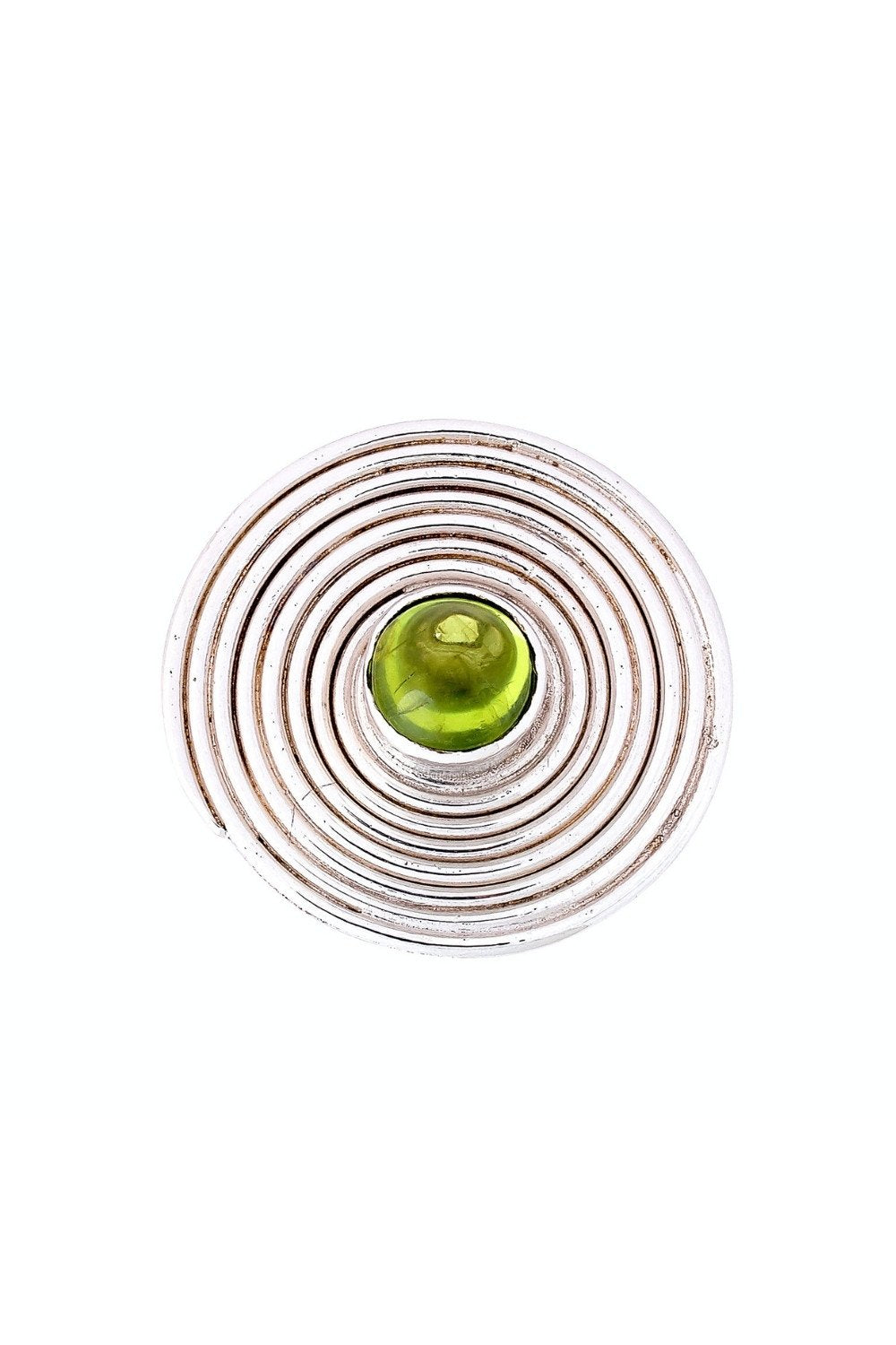 CREATIVE JEWELLERY STUDIO | Burmese Peridot (1.75ct), Rhodium Plated Silver, "Pansodan" Ring | Design of Gems