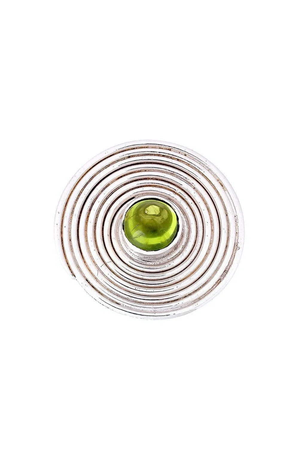 CREATIVE JEWELLERY STUDIO | Burmese Peridot (1.75ct), Rhodium Plated Silver, "Pansodan" Ring | Design of Gems