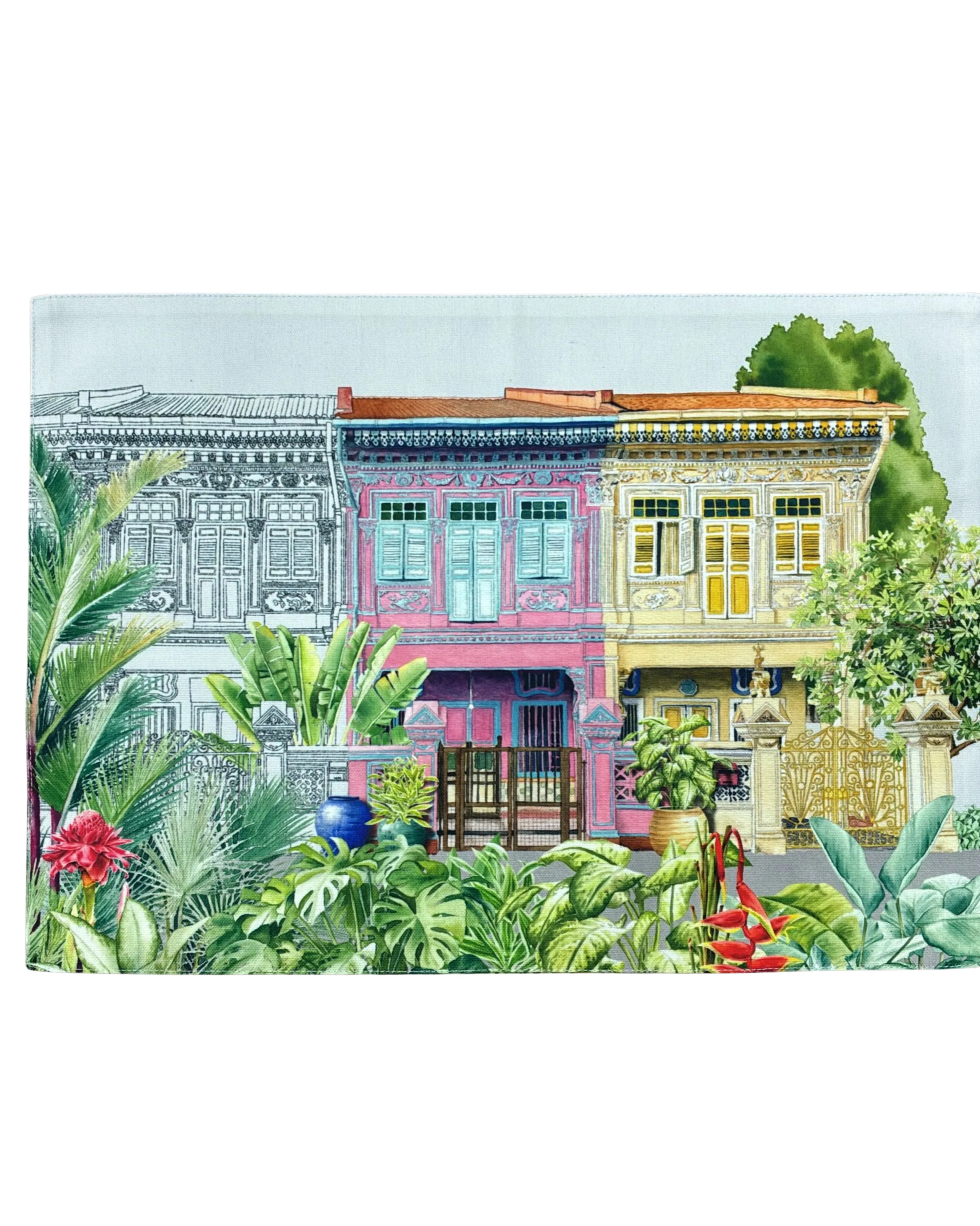 SINGLAPA | Peranakan Shophouse Placemat (Double Sided)