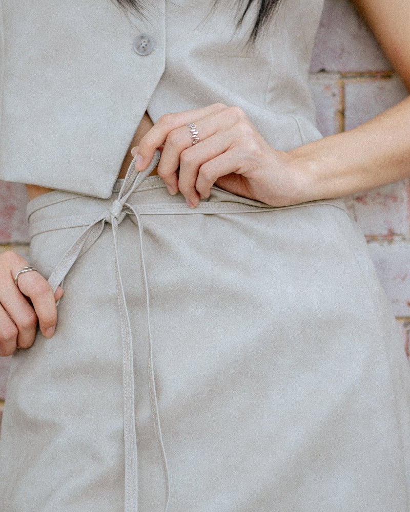 SAERO COLLECTIVE | Hae Wrap Skirt | Sand