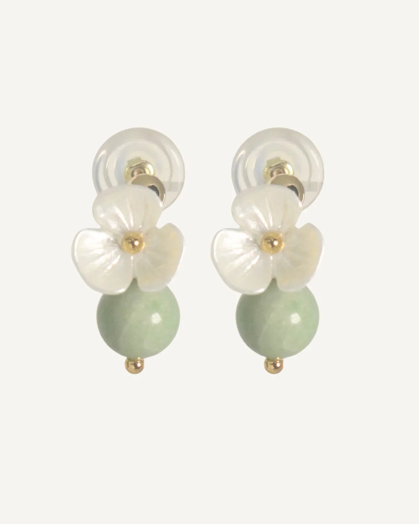 THE ANTECEDANT STORE | E - Floral Series Green Aventurine Earrings
