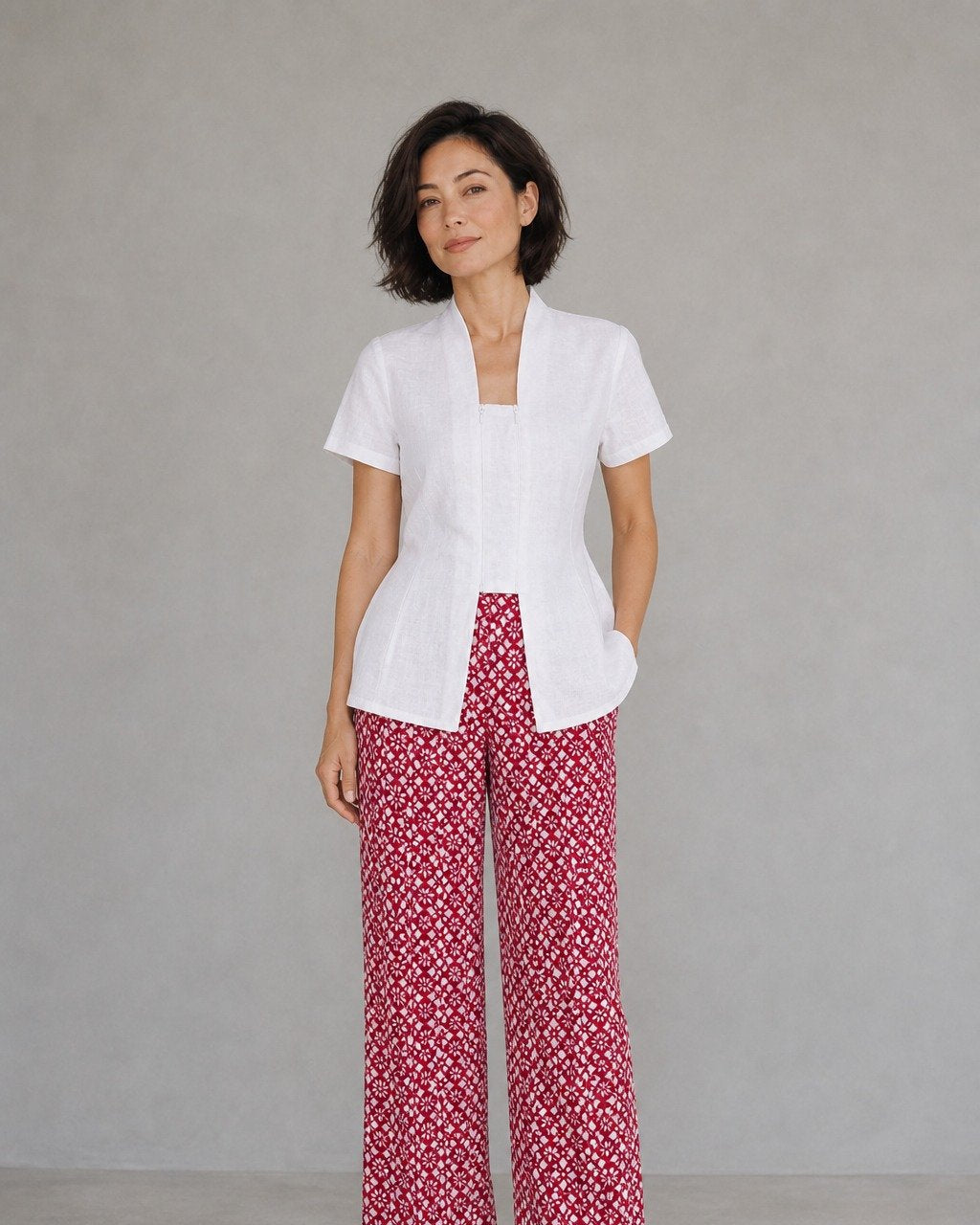 ANS.EIN | WHITE Kebaya Peplum Top