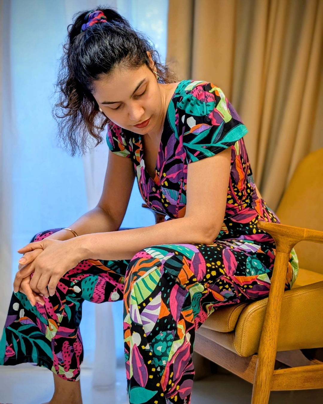 NIMBU | Moana Starry Night Black Women's Jumpsuit in Cotton