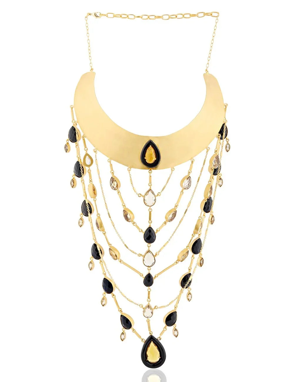 BOHEME BY VERO | Amazonia Big Necklace | Black Onyx & Citrine