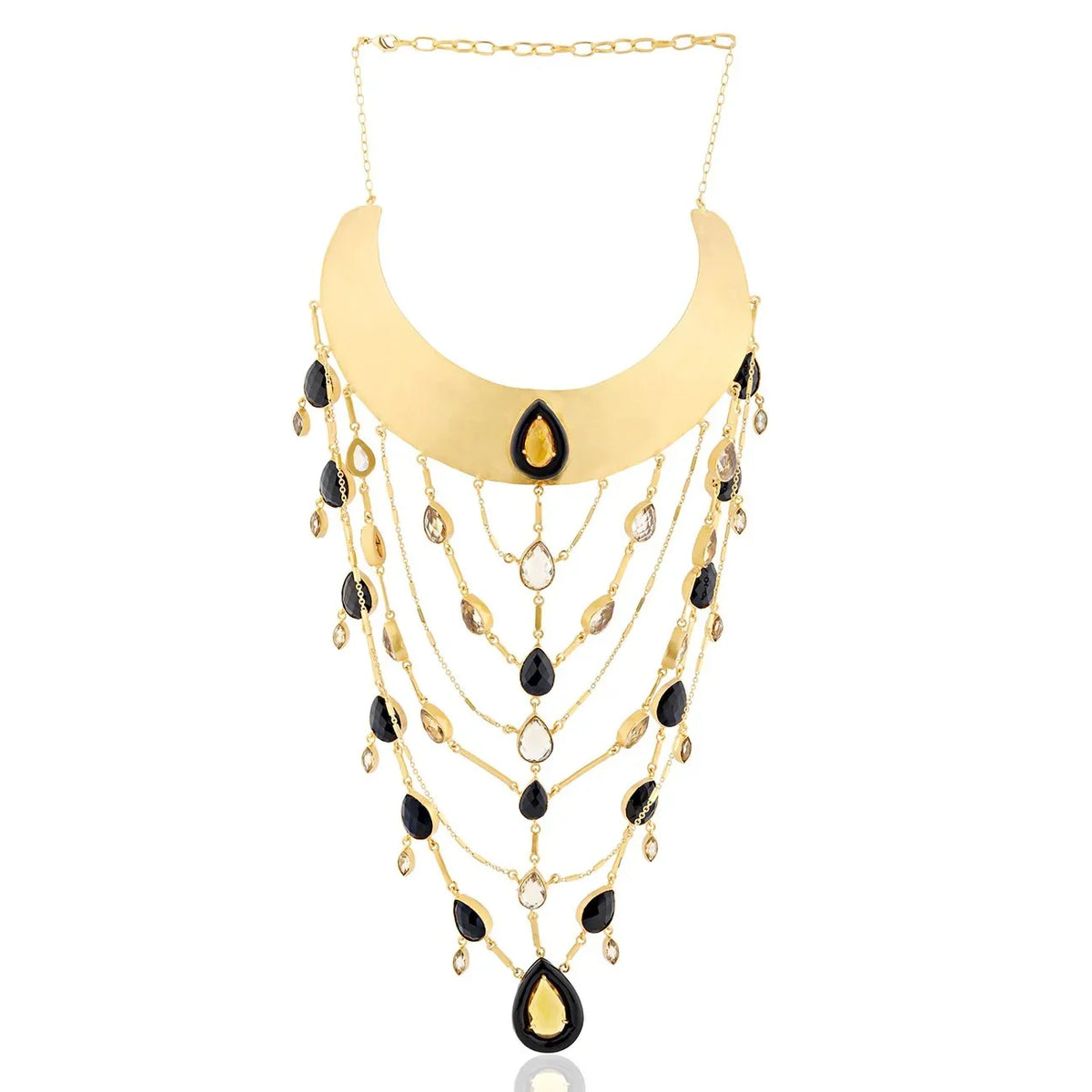 BOHEME BY VERO | Amazonia Big Necklace | Black Onyx & Citrine