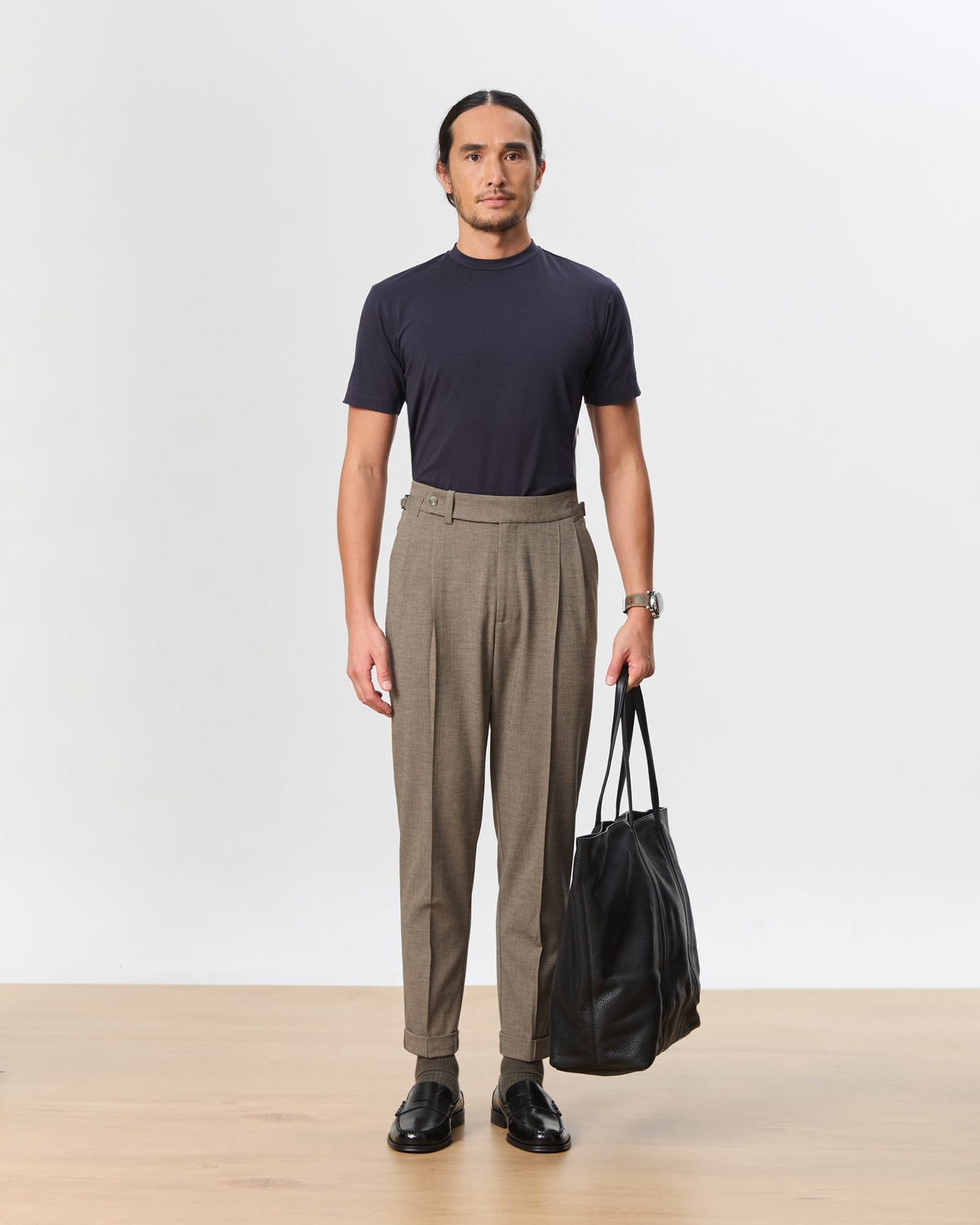 HOUSE OF ANON | Arlo Mock Neck Tee, Jersey