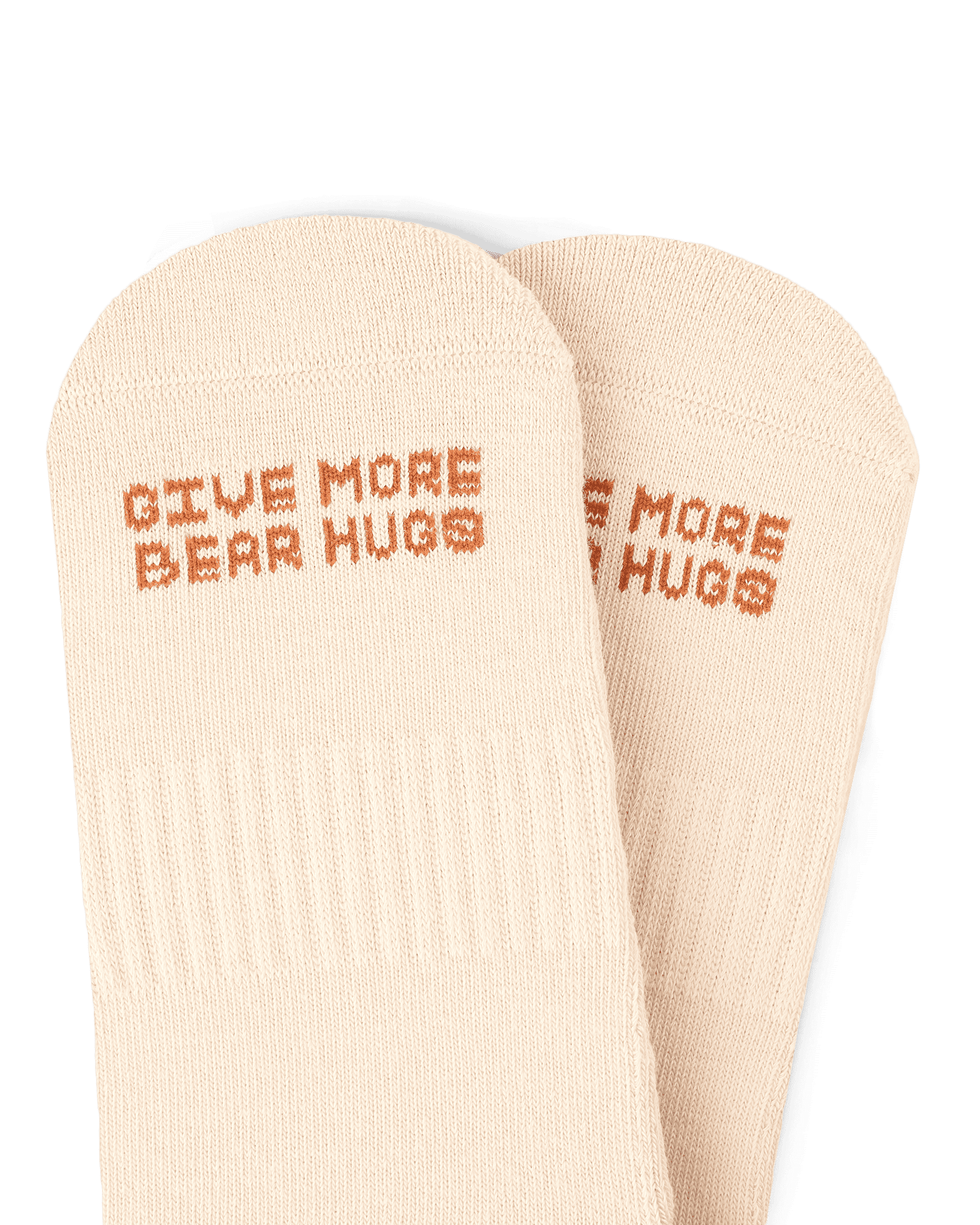 TALKING TOES | Bear Hug Athletic Sock | Cream