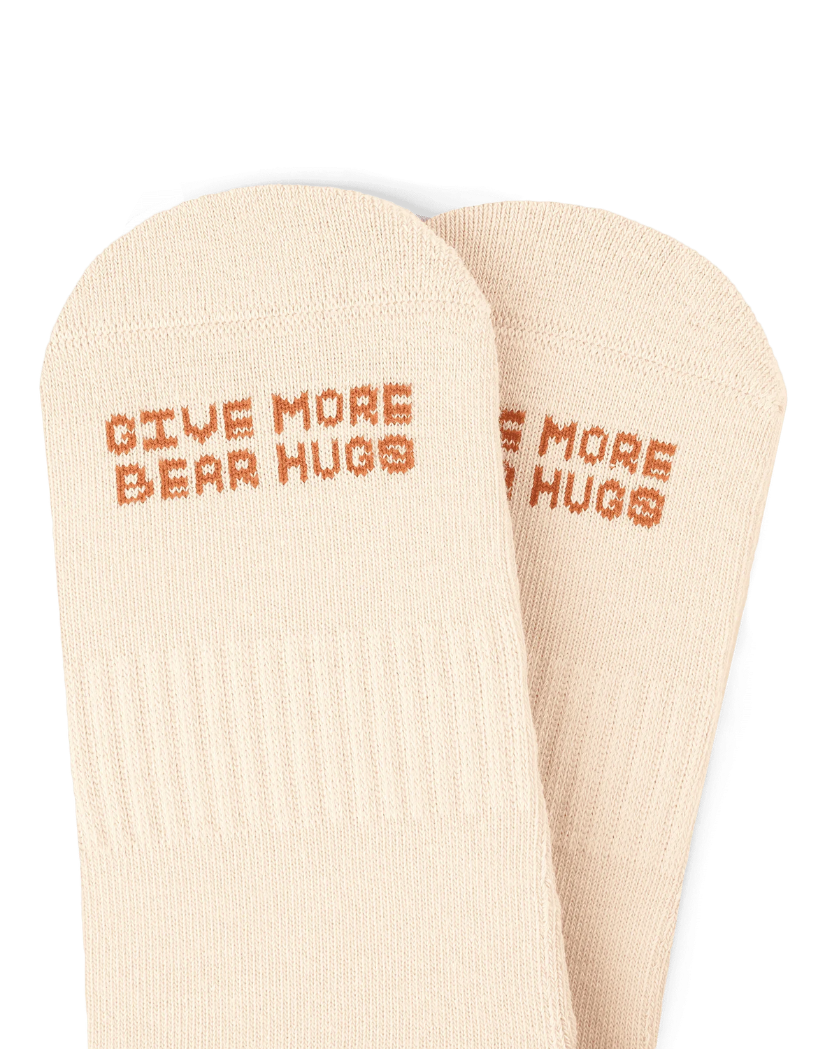 TALKING TOES | Bear Hug Athletic Sock | Cream