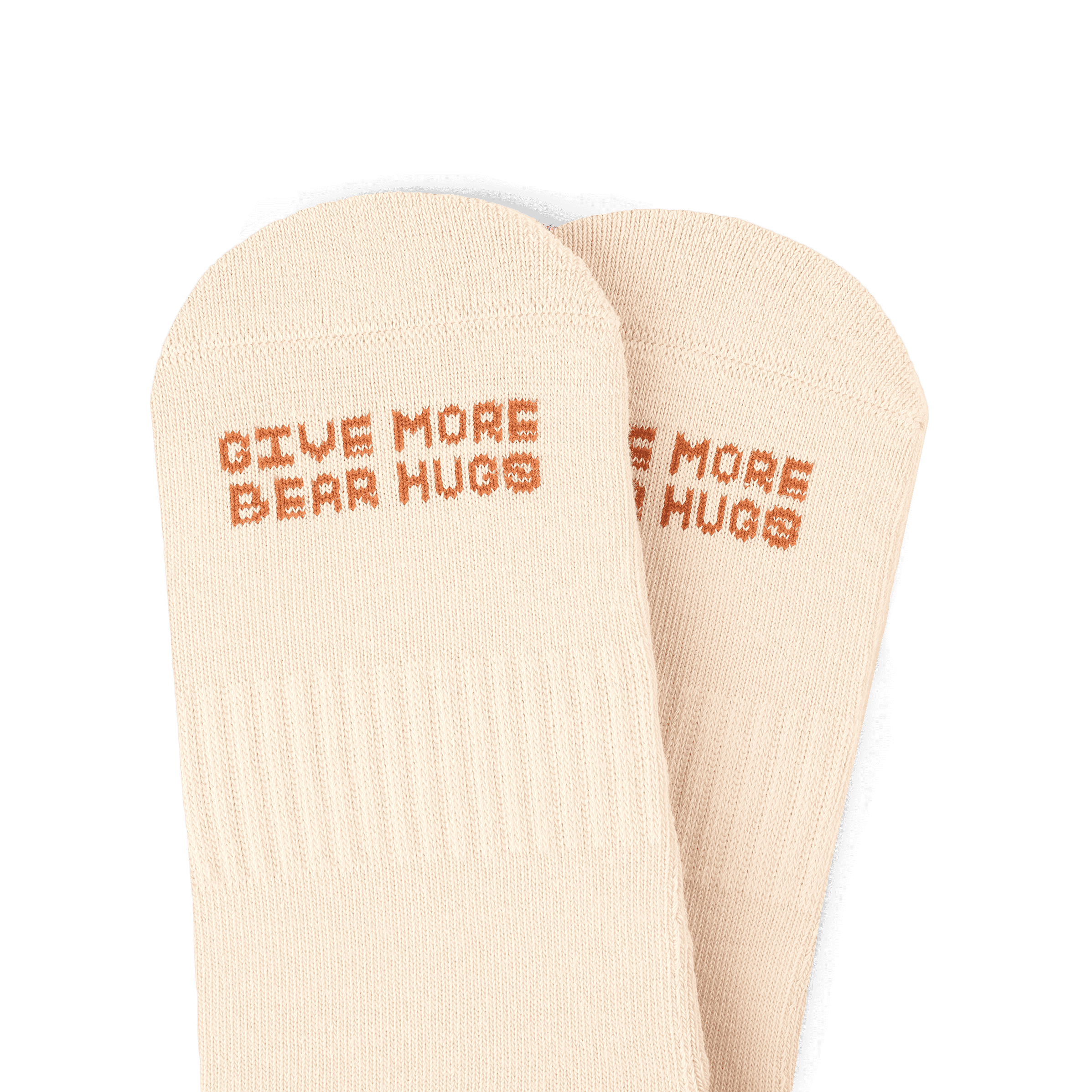 TALKING TOES | Bear Hug Athletic Sock | Cream