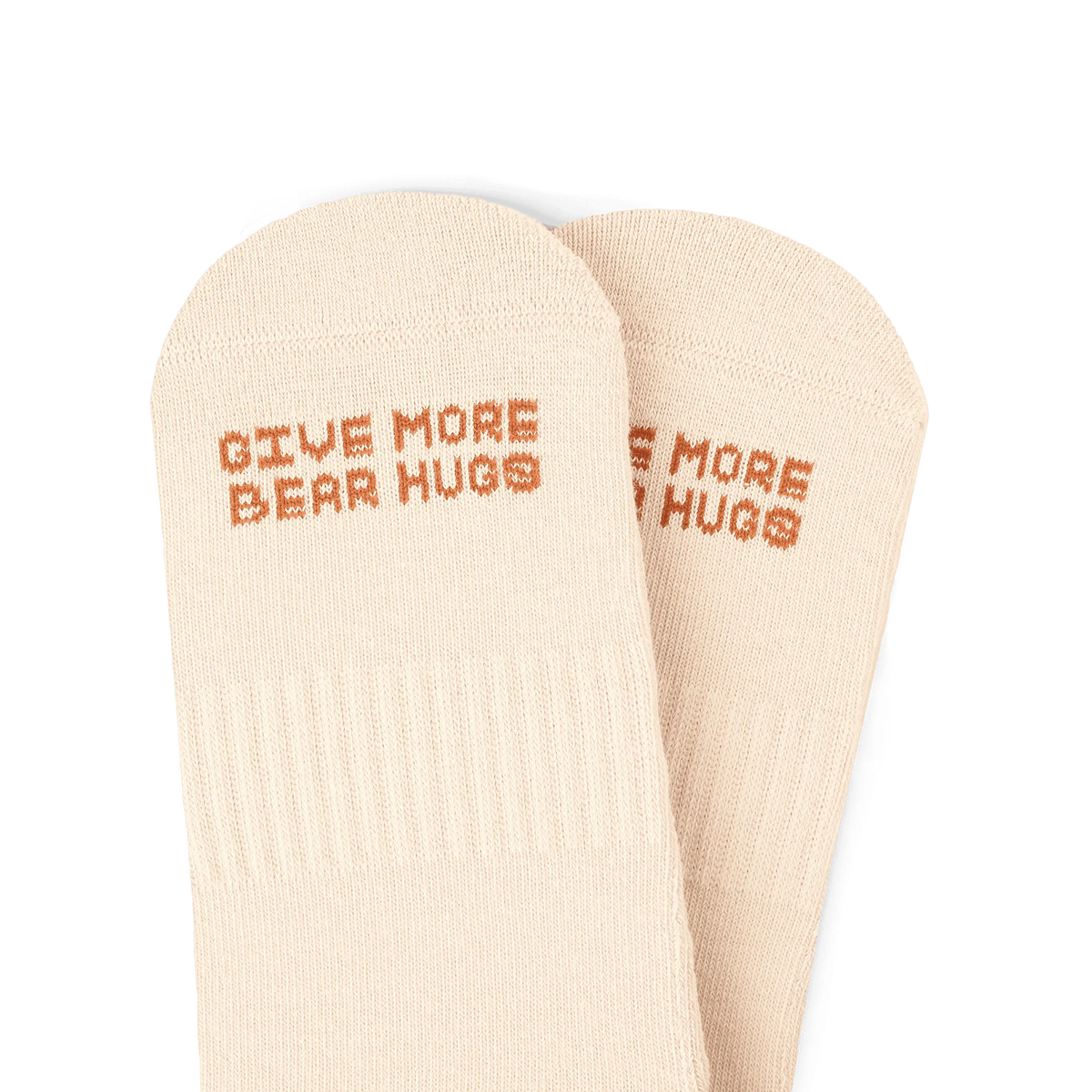 TALKING TOES | Bear Hug Athletic Sock | Cream