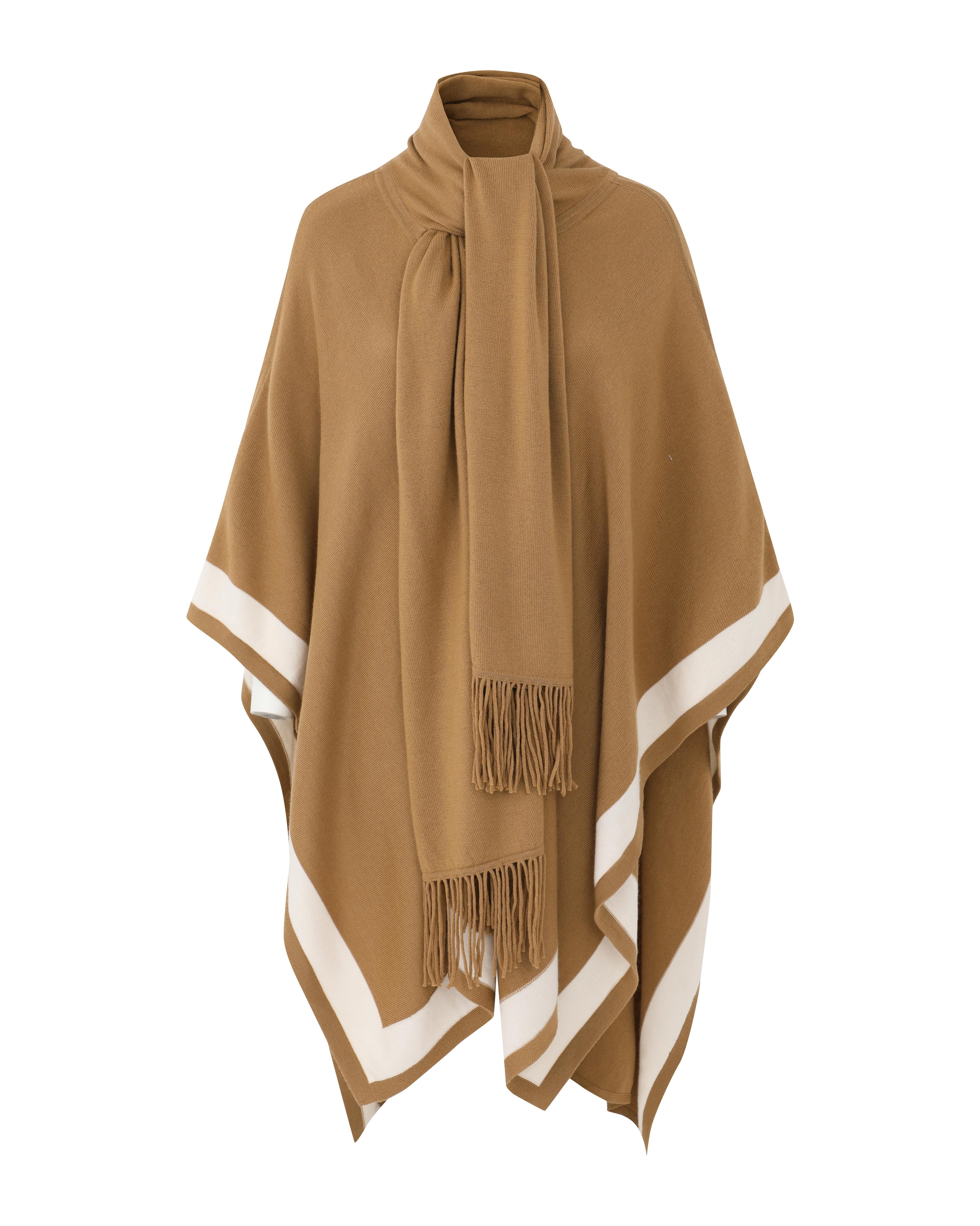 LAYERPLAN | Scarf Collar Wool Cape