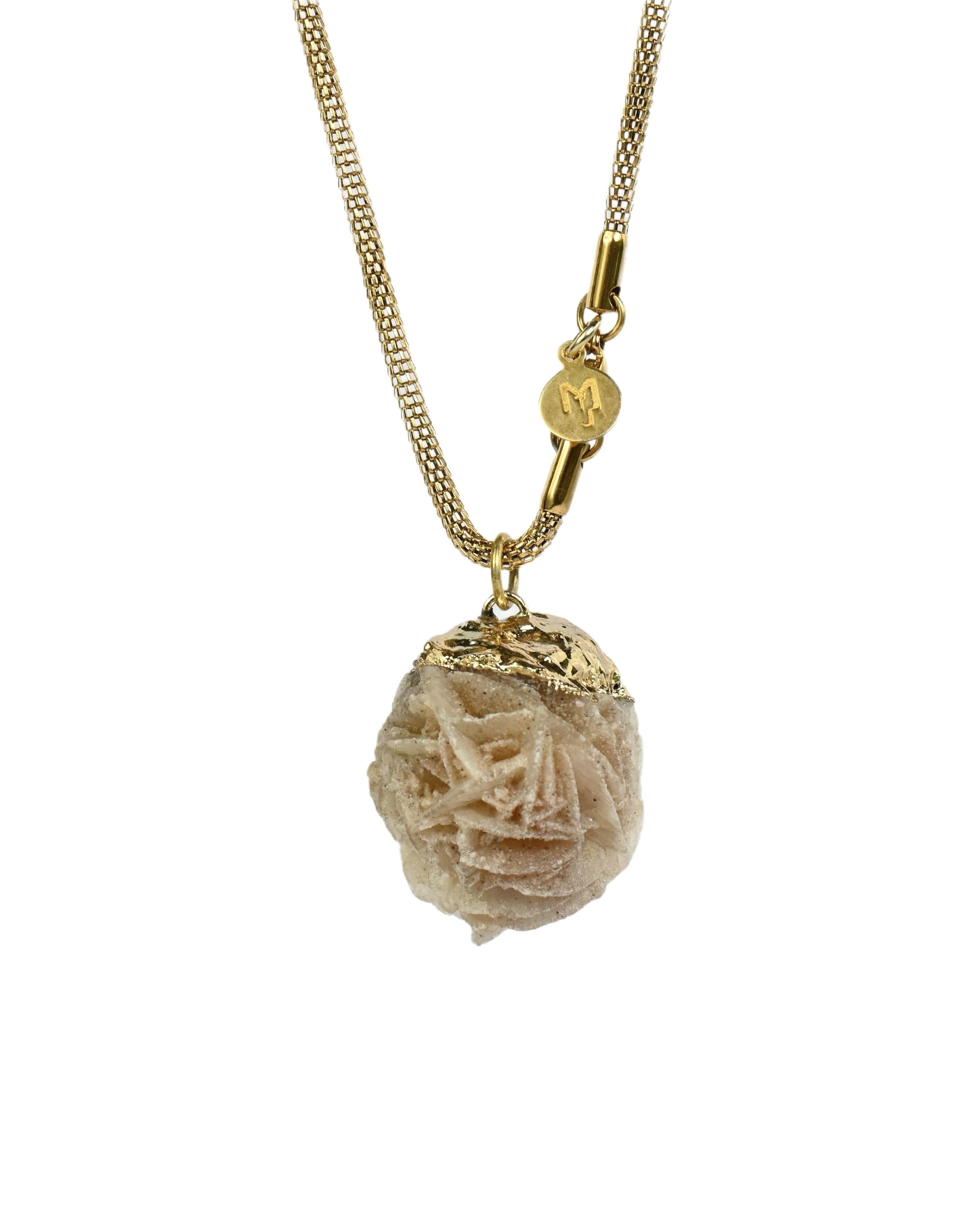 MARILYN TAN JEWELLERY | Desert Rose Natural Gemstone Pendant Necklace In Gold