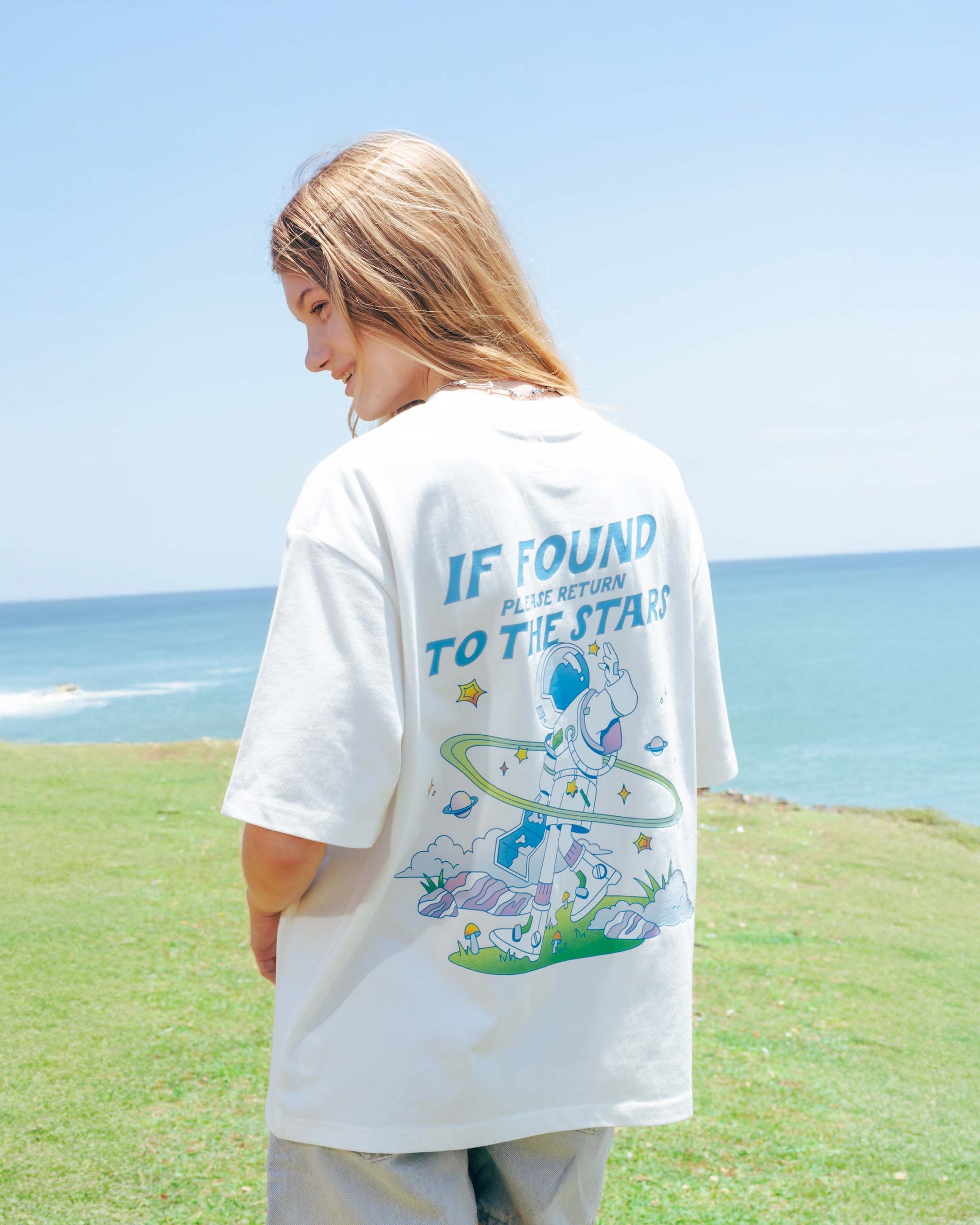 TALKING TOES | Stargazer Oversized Tee - Cream