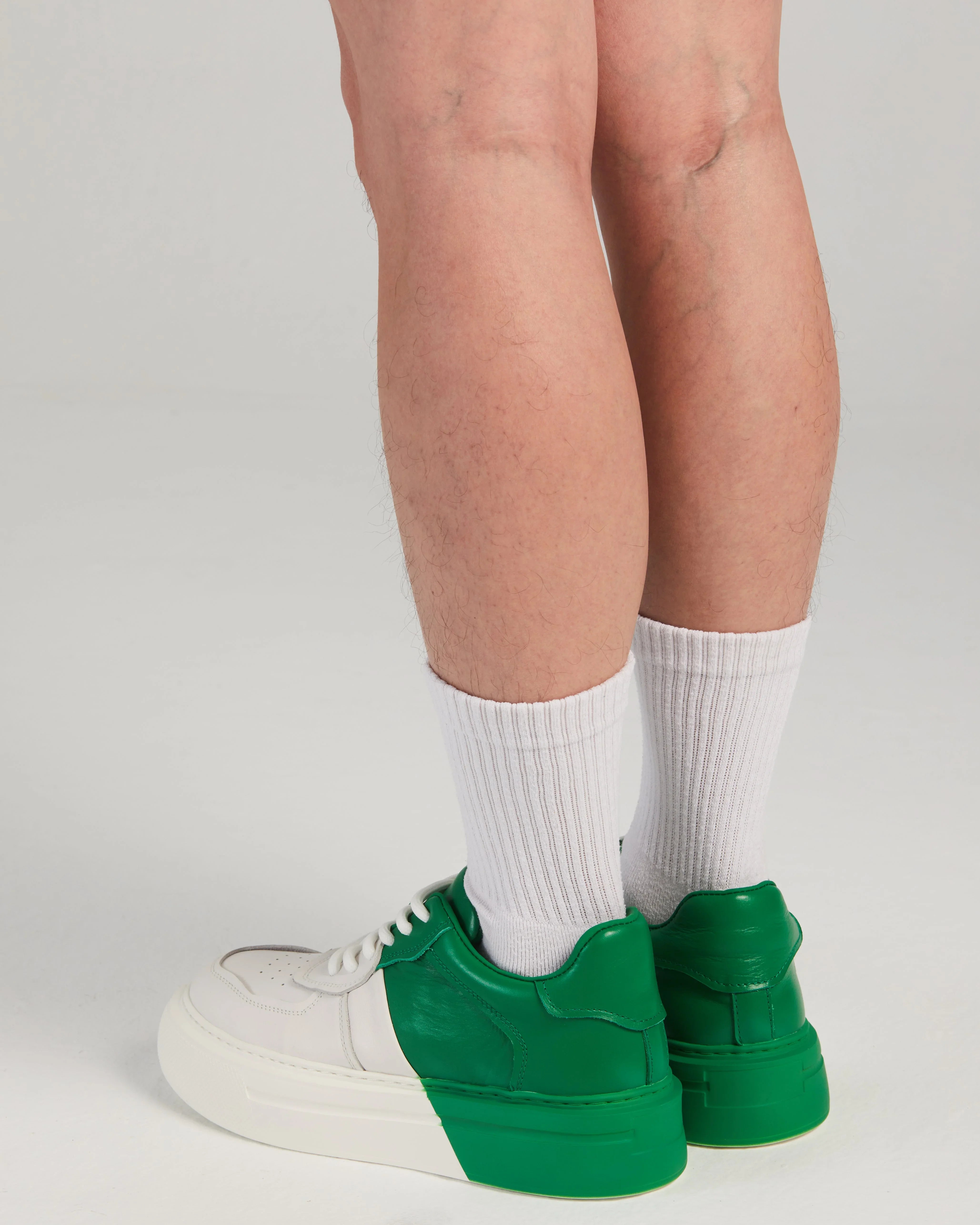 PROJECTWEAR | Fergie Dual Colour Leather Sneaker Green
