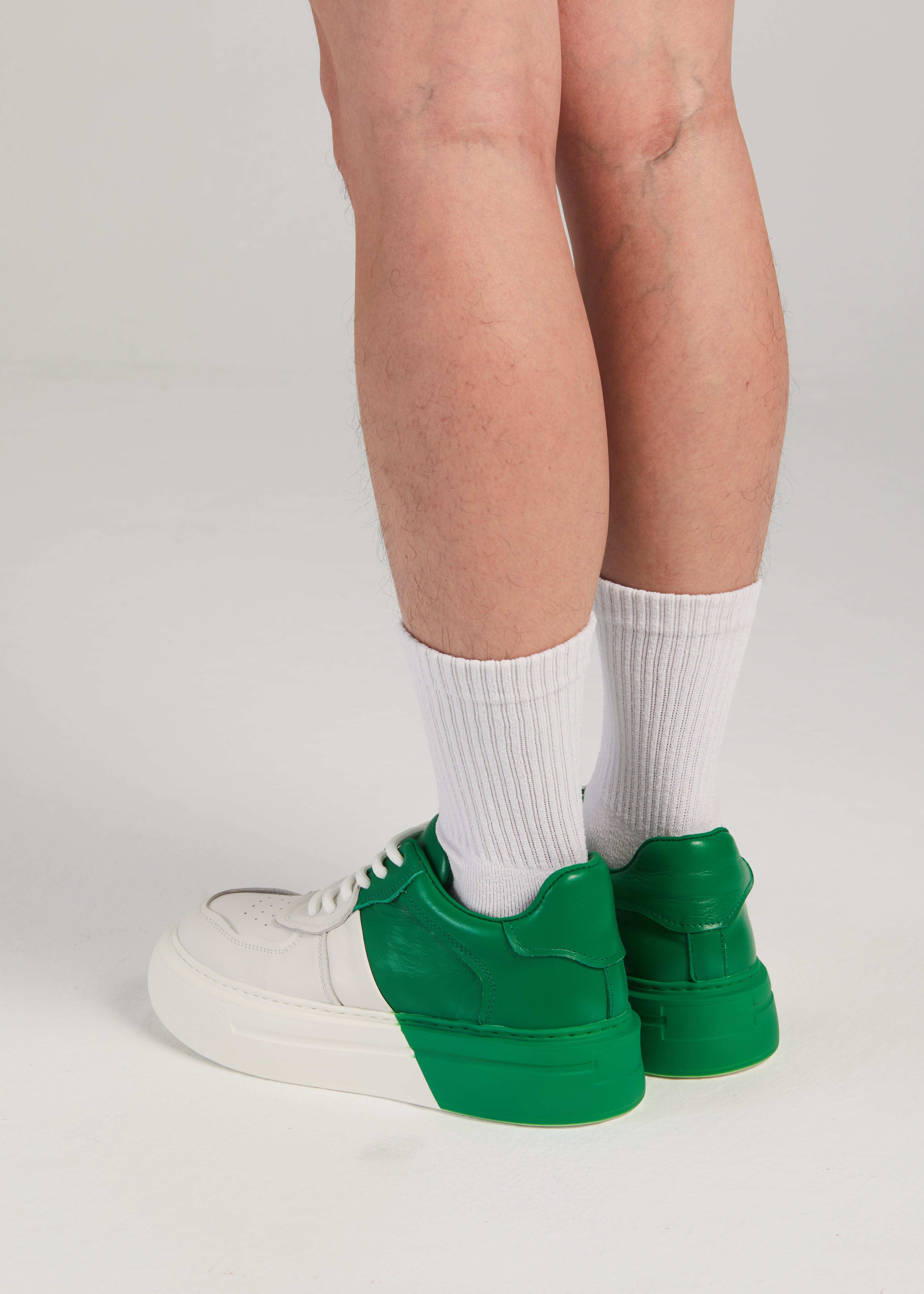 PROJECTWEAR | Fergie Dual Colour Leather Sneaker Green