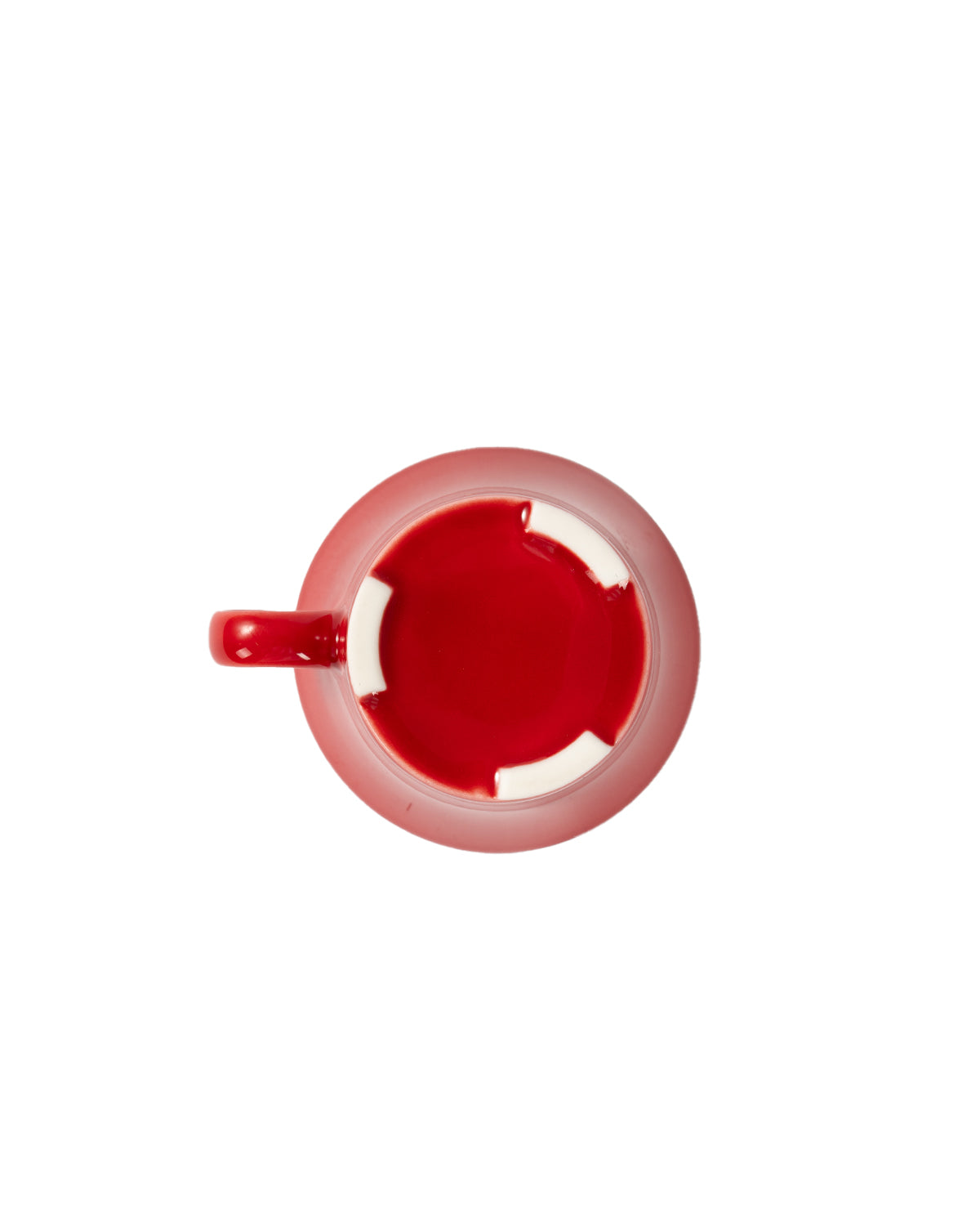CRAFILAB | Vermilion Red & Round Handle Teacup