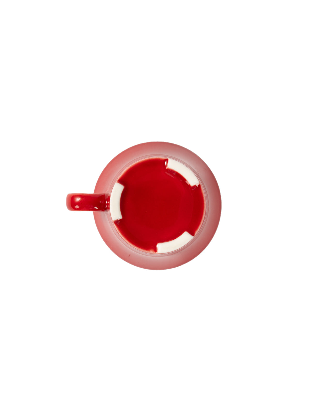 CRAFILAB | Vermilion Red & Round Handle Teacup