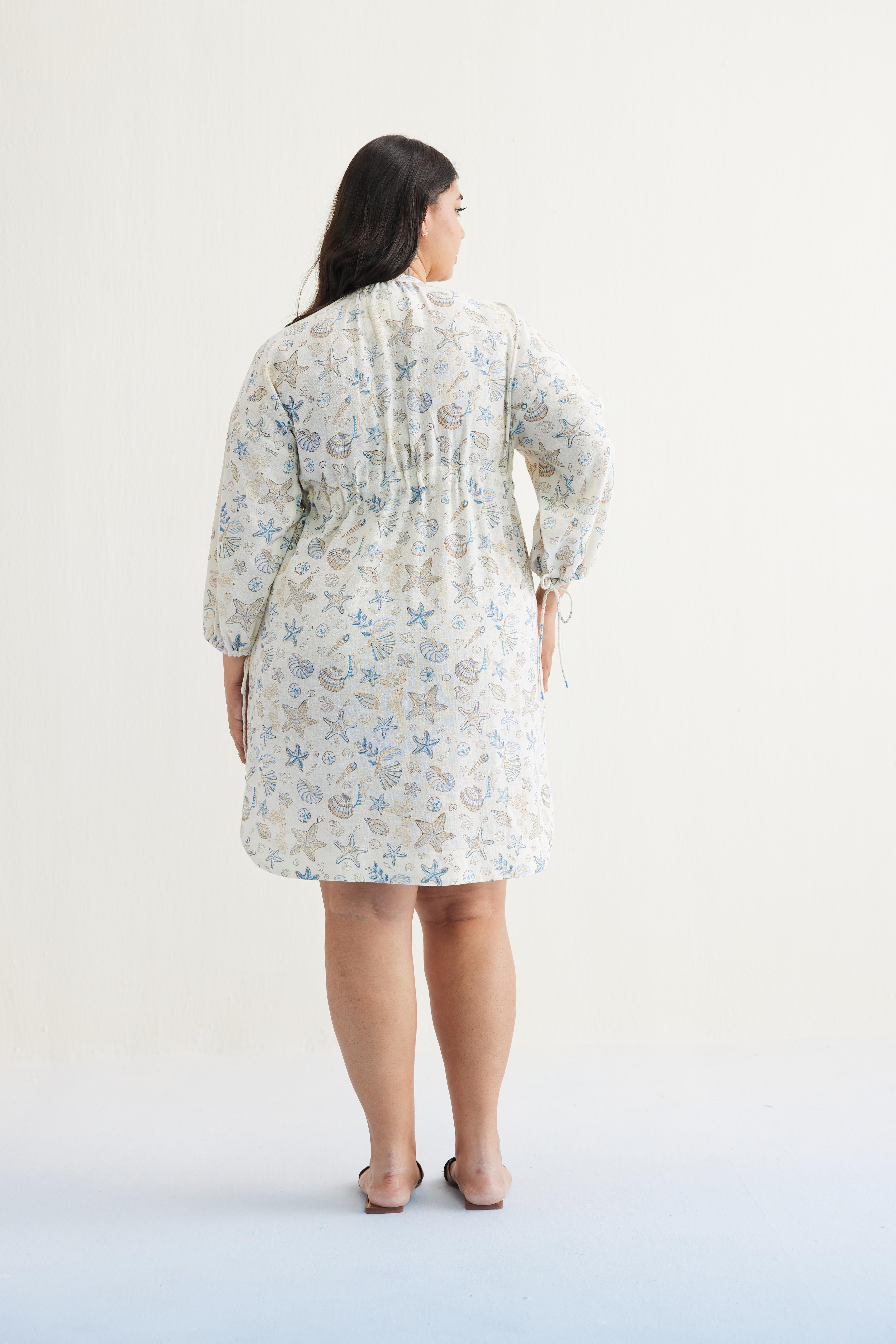 SUI | The Marine Handspun Handspun Handwoven Organic Cotton Short Dress