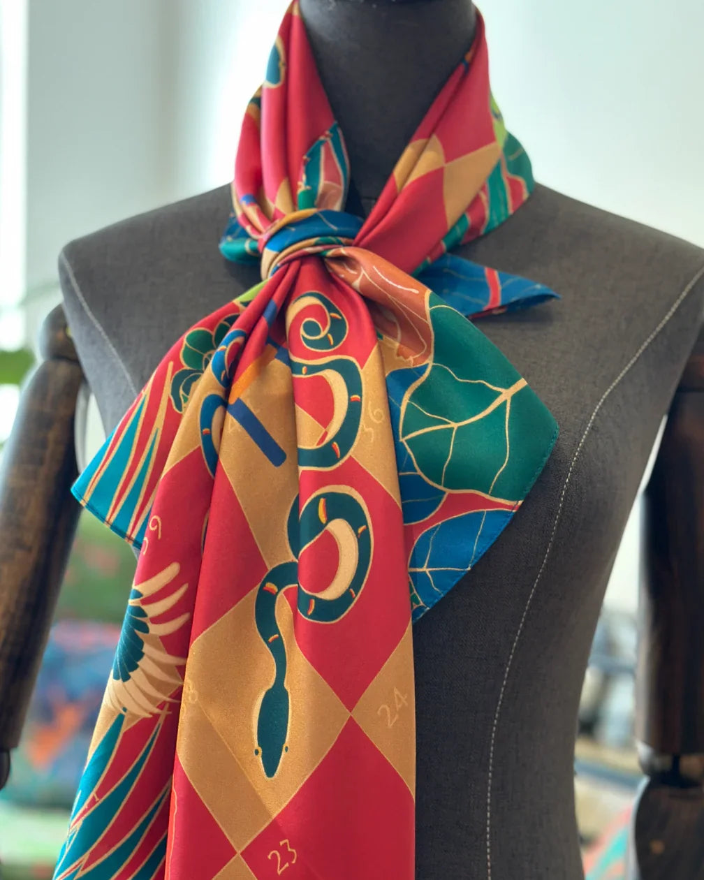 BINARY STYLE | Snake and Ladder Silk Scarf