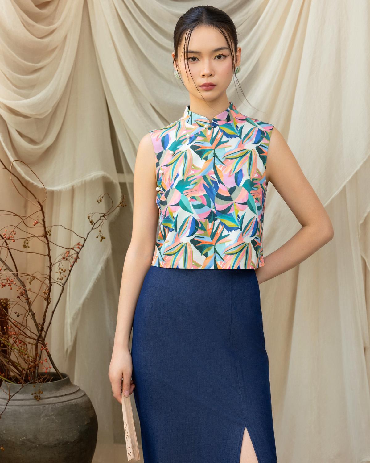 DOTTED LINE | Bonnie Cheongsam Top