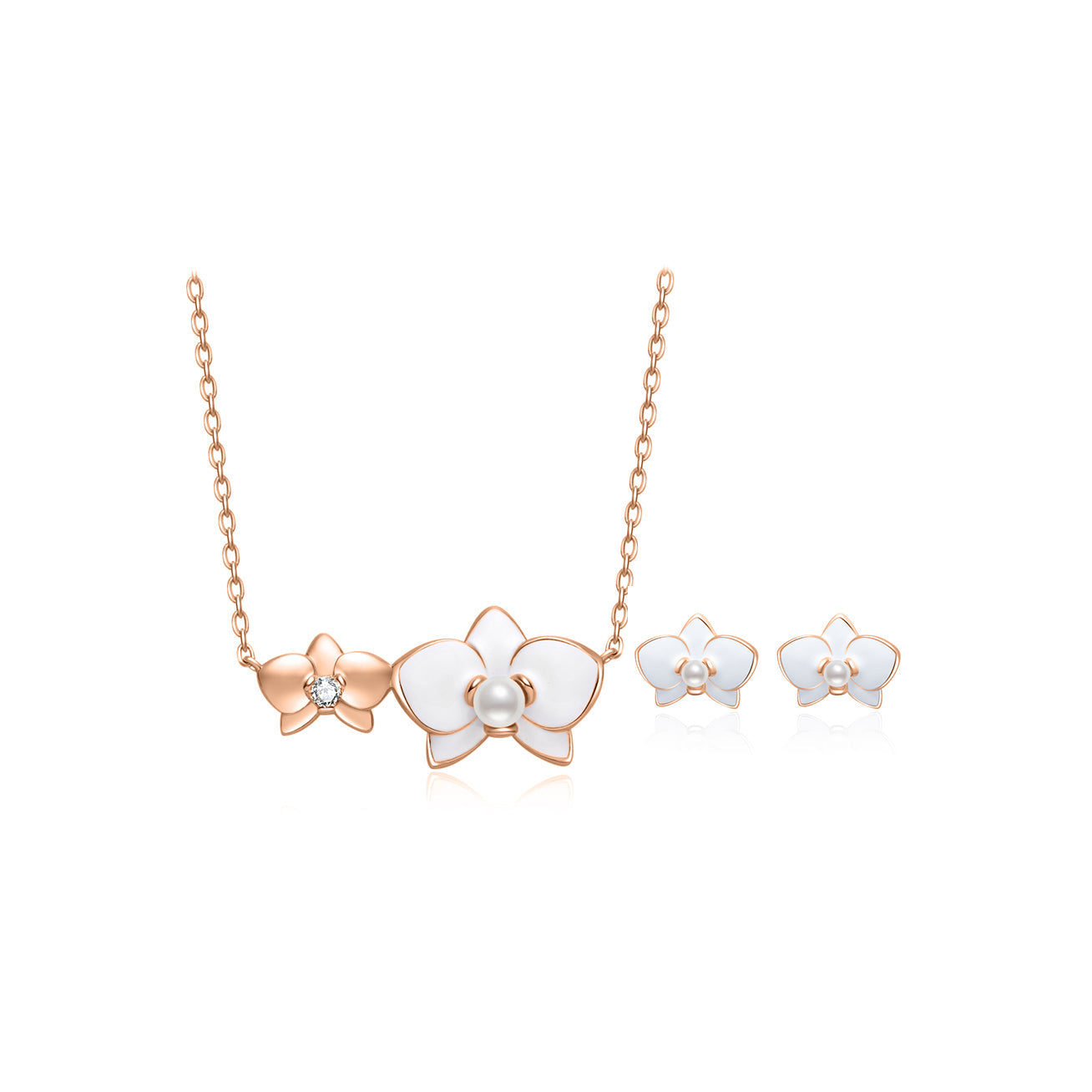 PEARLY LUSTRE | Top Grade Freshwater Pearl Set WS00120 | ORCHID