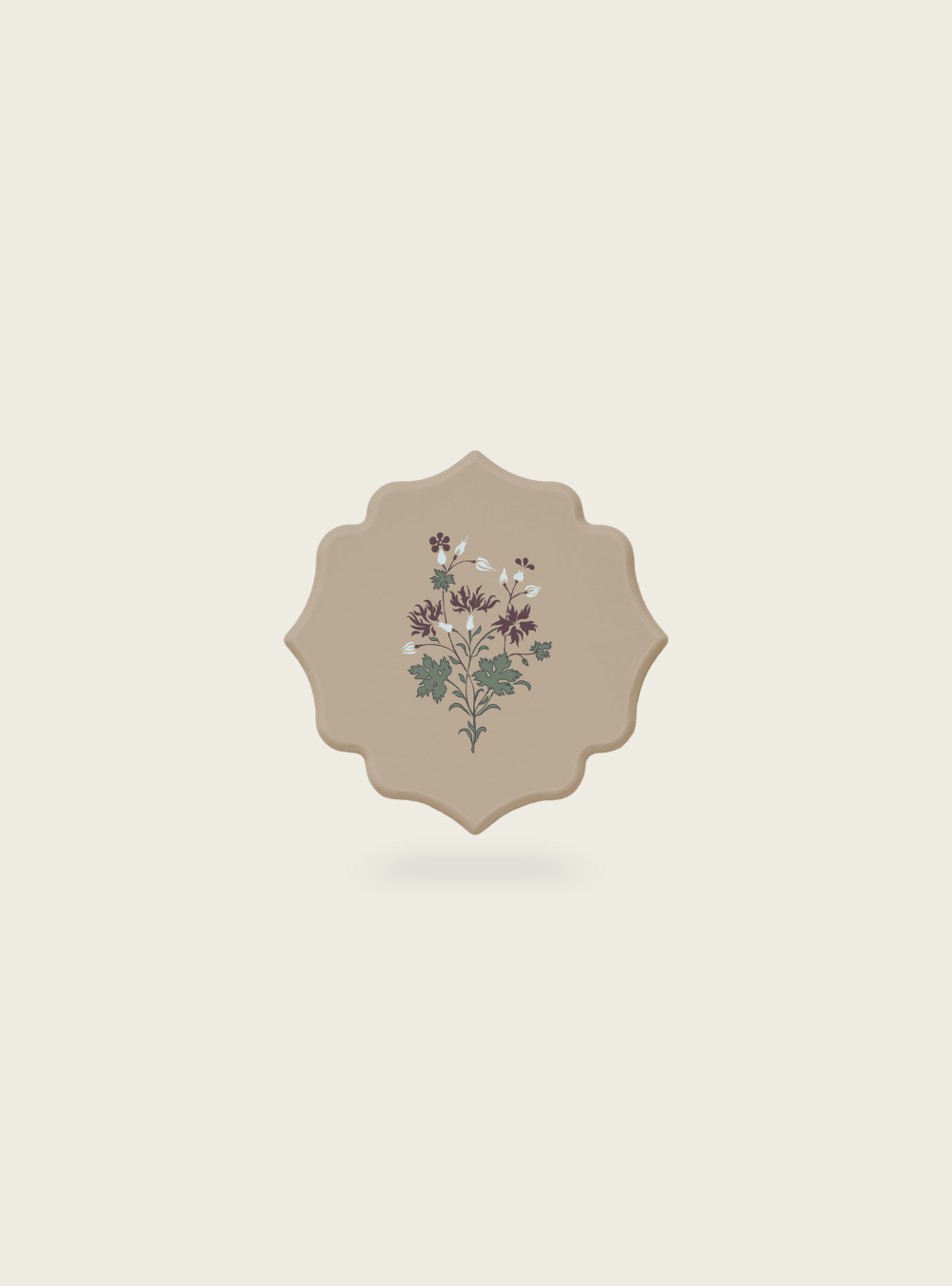 MEJA | The Silver Garden | Wooden Coaster Set by Meja | Set of 4 in a Box