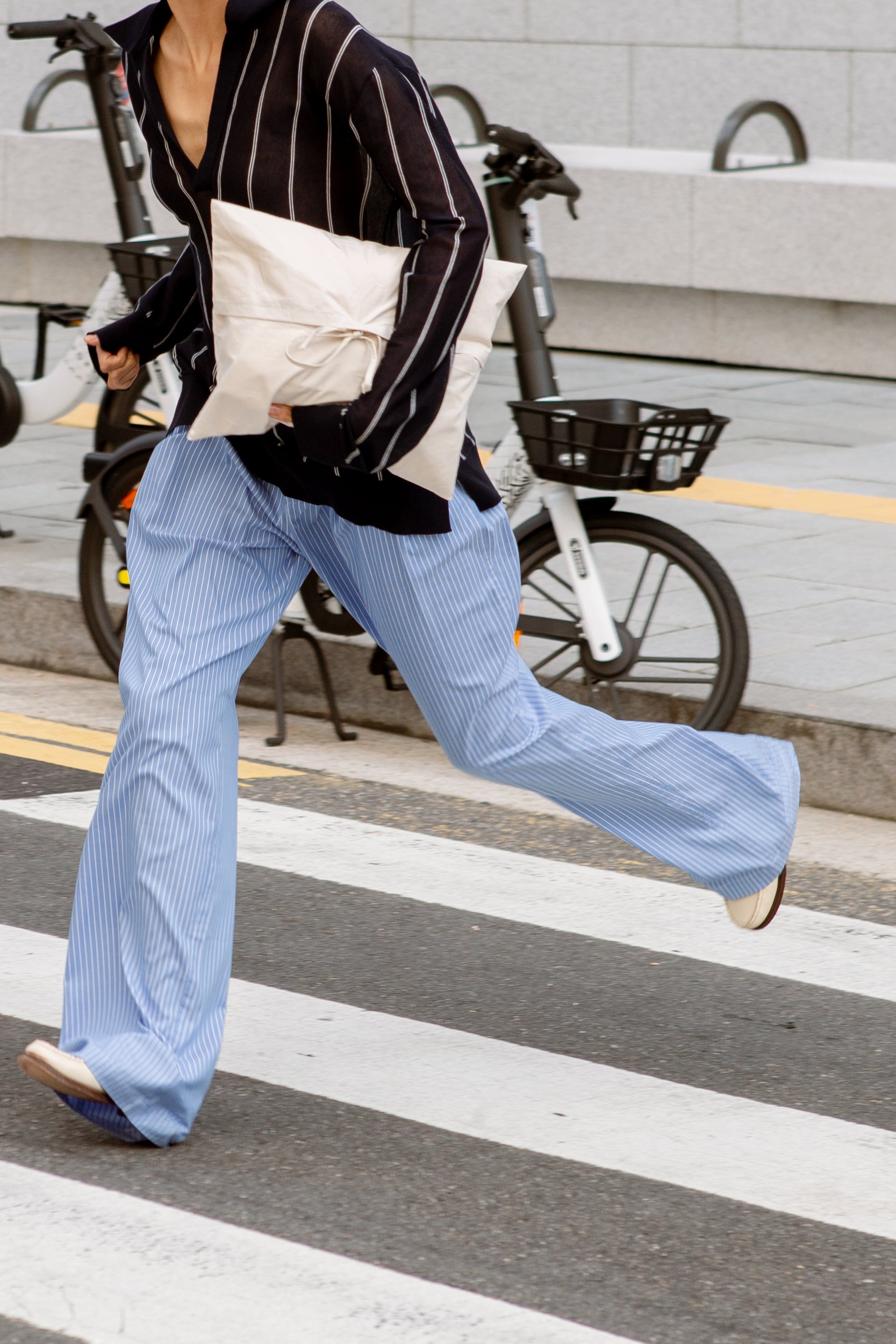 LAYERPLAN | Aziel Light Weight Wool Striped Polo Top