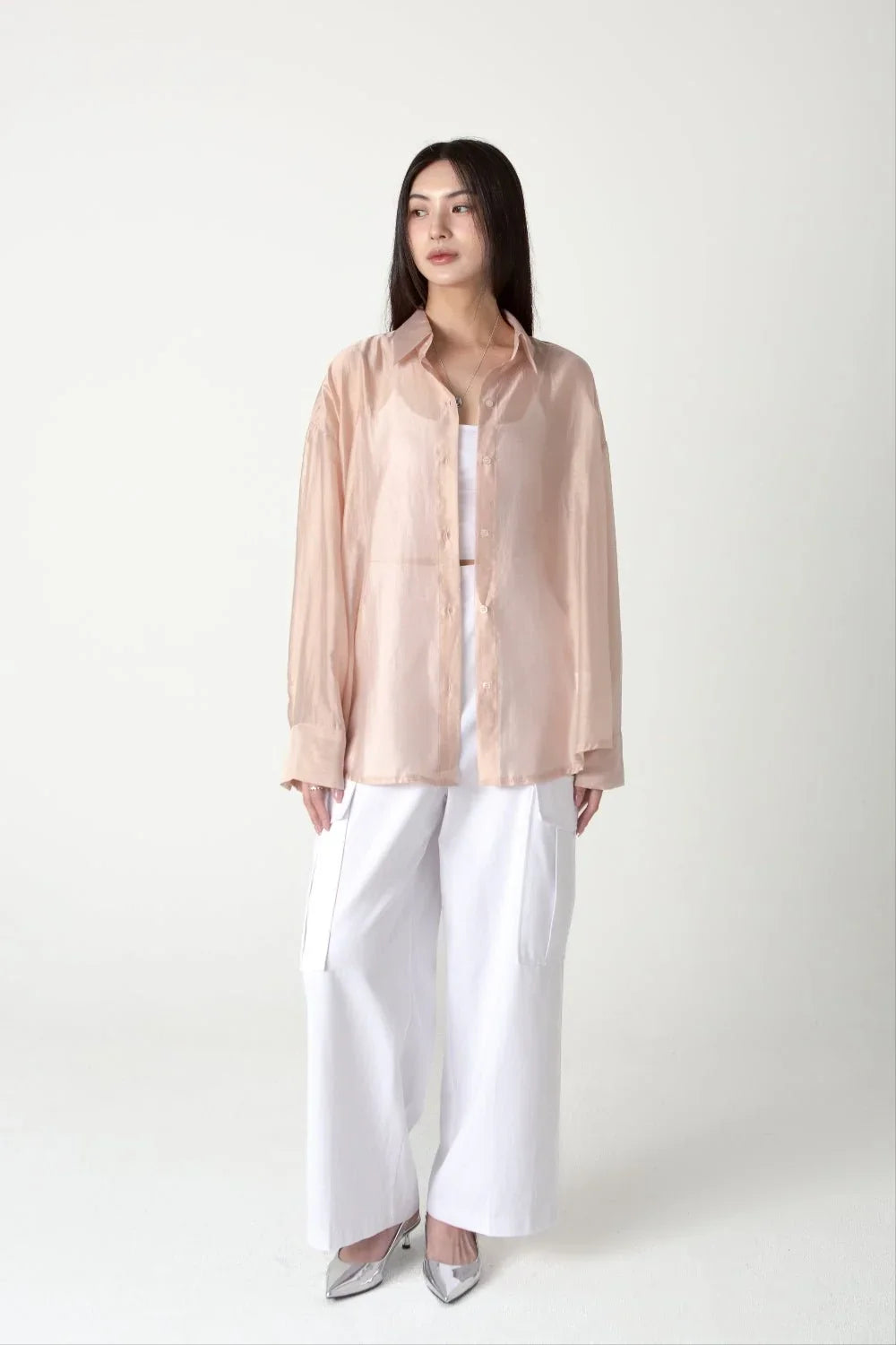 SAERO COLLECTIVE | Malgeun Tencel Shirt | Champagne