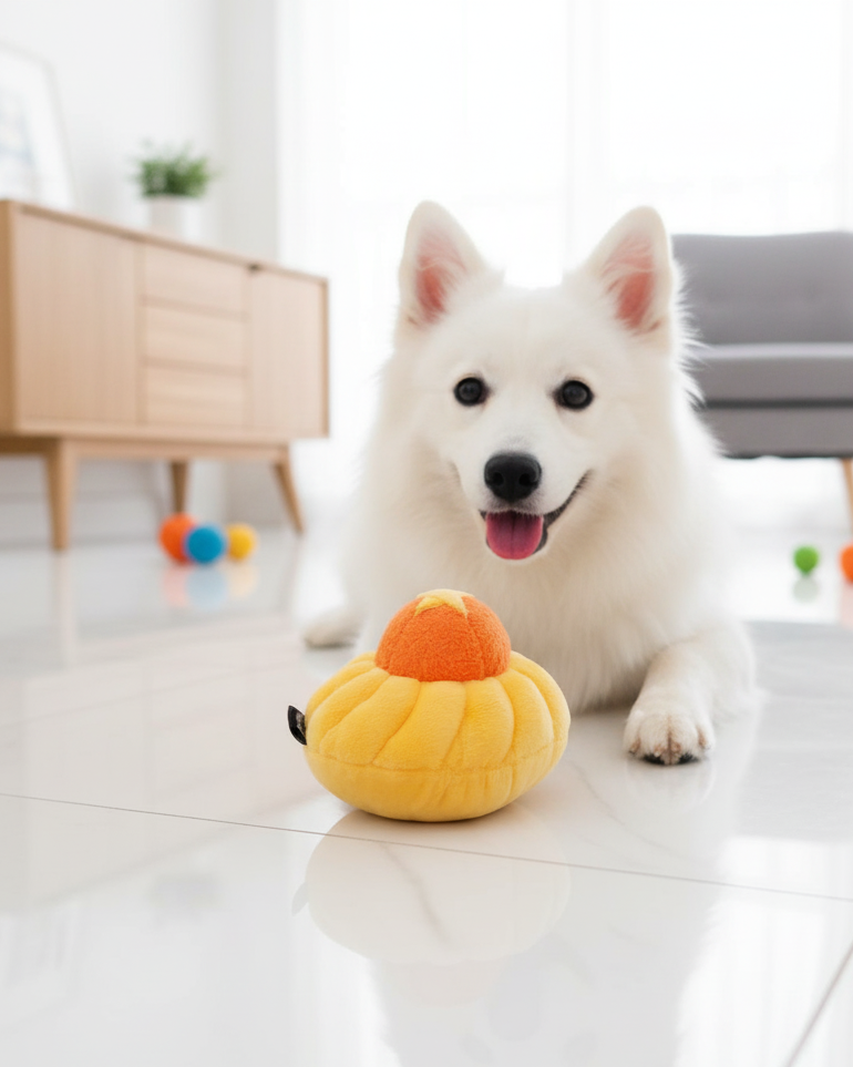 NOM | Waggle Pineapple Tart Squeakie Chew Toy