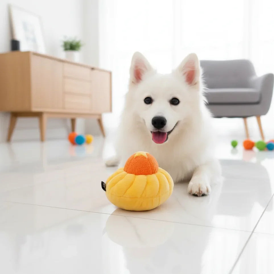NOM | Waggle Pineapple Tart Squeakie Chew Toy