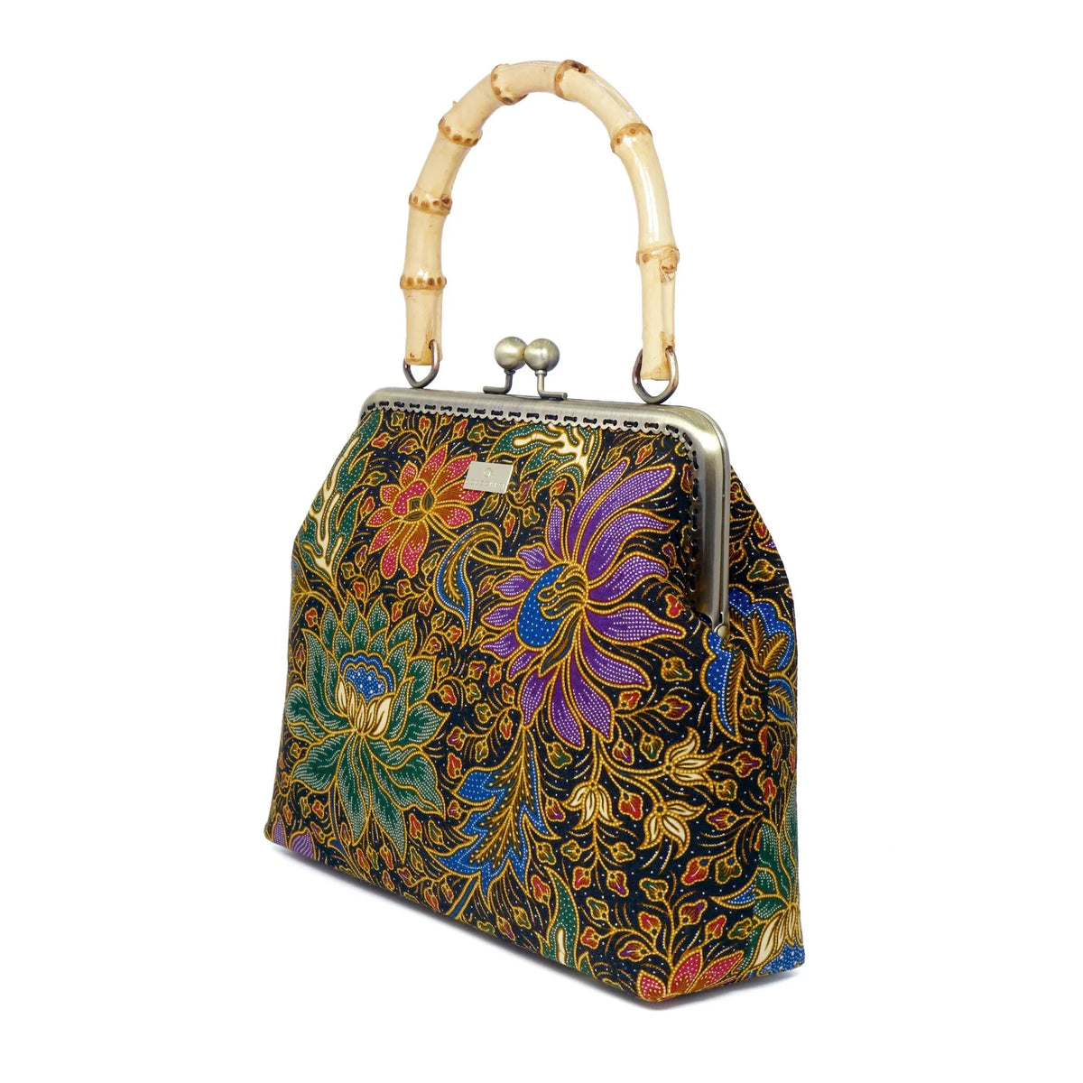 COCOONESE | Bamboo Top Handle Bag - Moonlit Garden