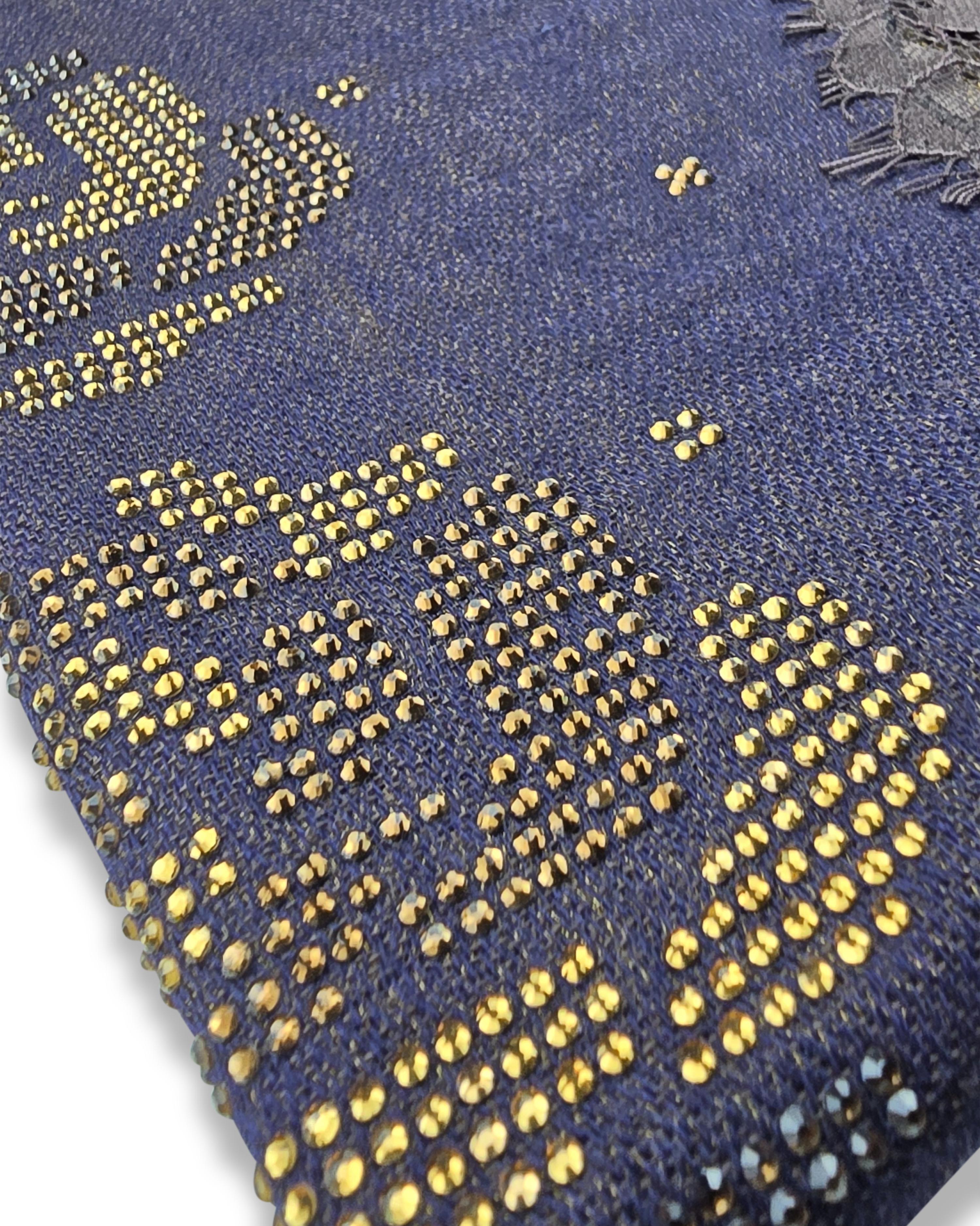 QUEENMARK | AN Zari Work Roses Zari Lace