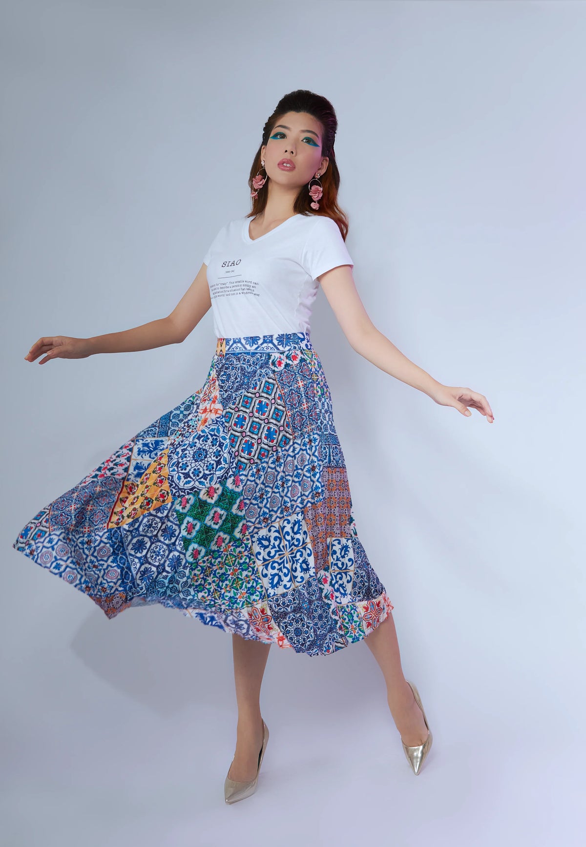 PHOTO PHACTORY | Jiwas Wrap Skirt | Singapore Girl Skirt | Blue