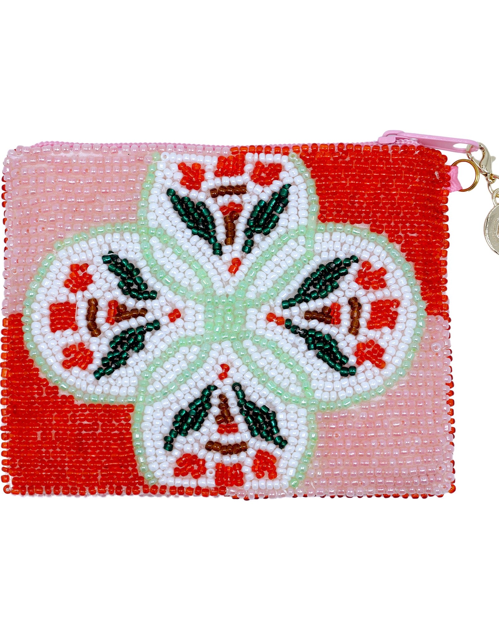 COCOONESE | Beaded Coin Purse - Petal Mandala (PK)