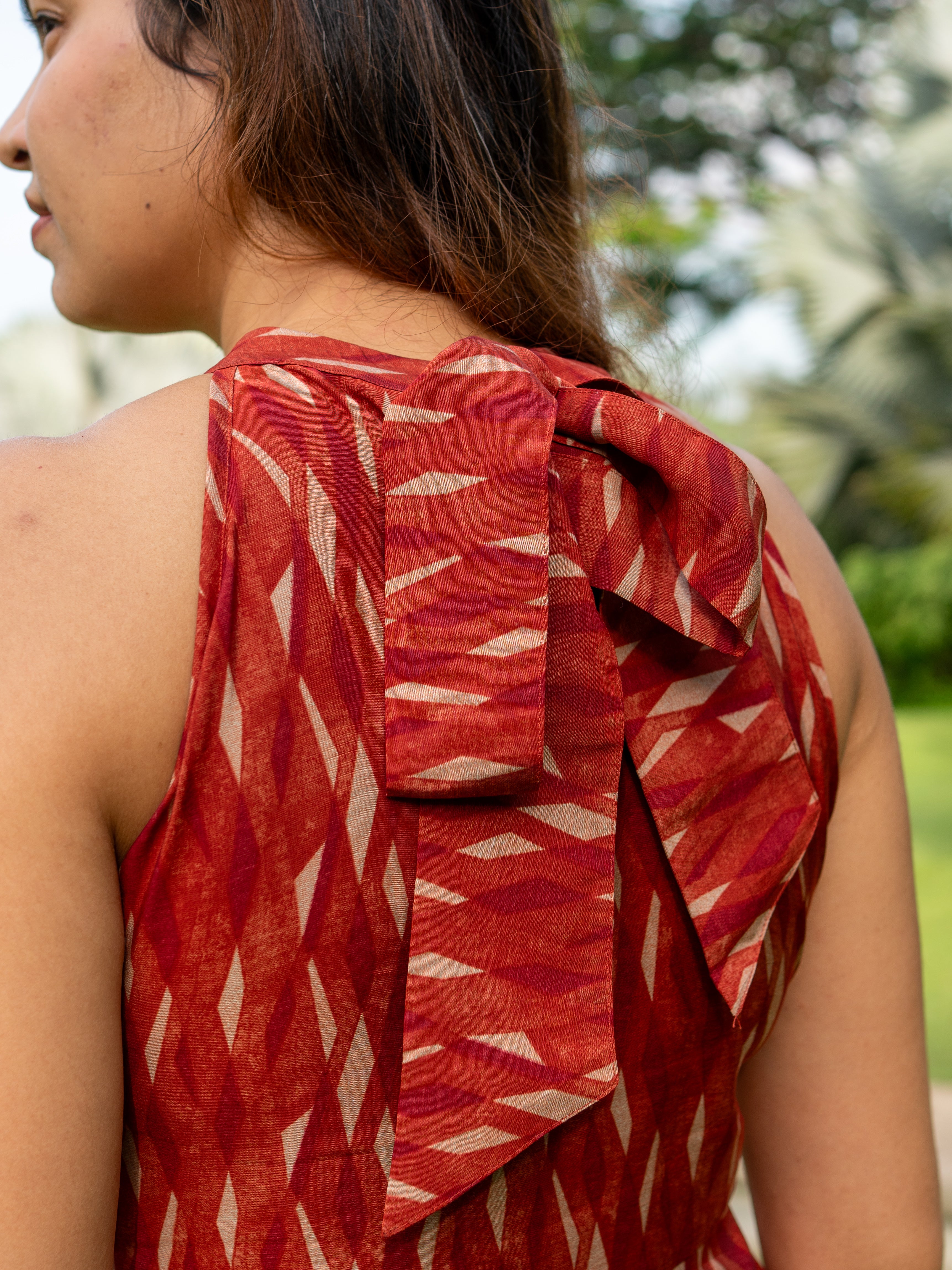 NIMBU | Élan Women's Halter Dress in Muslin Cotton