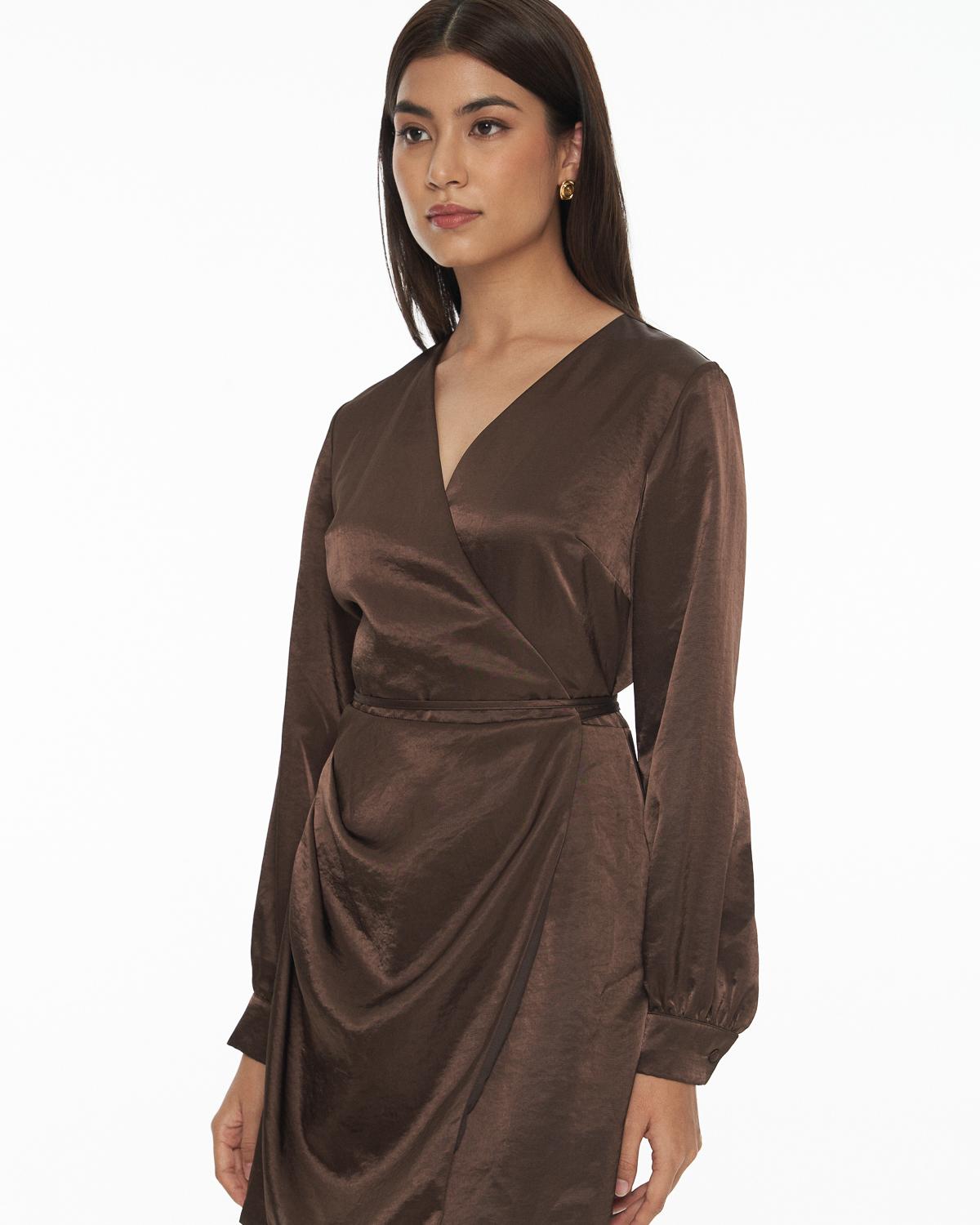 DRESSINGPAULA | Satin Wrap Dress