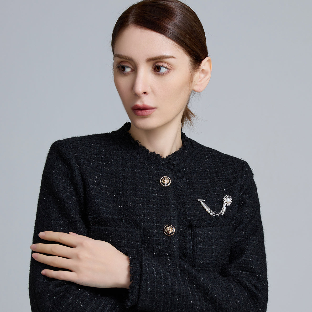 PEARLY LUSTRE | Elegant Freshwater Pearl Brooch WC00052 | GARDENS