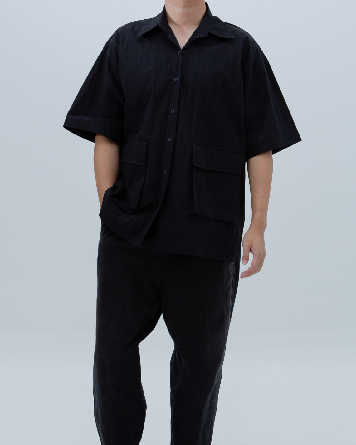 SAERO COLLECTIVE | Boho Overfit Shirt | Black
