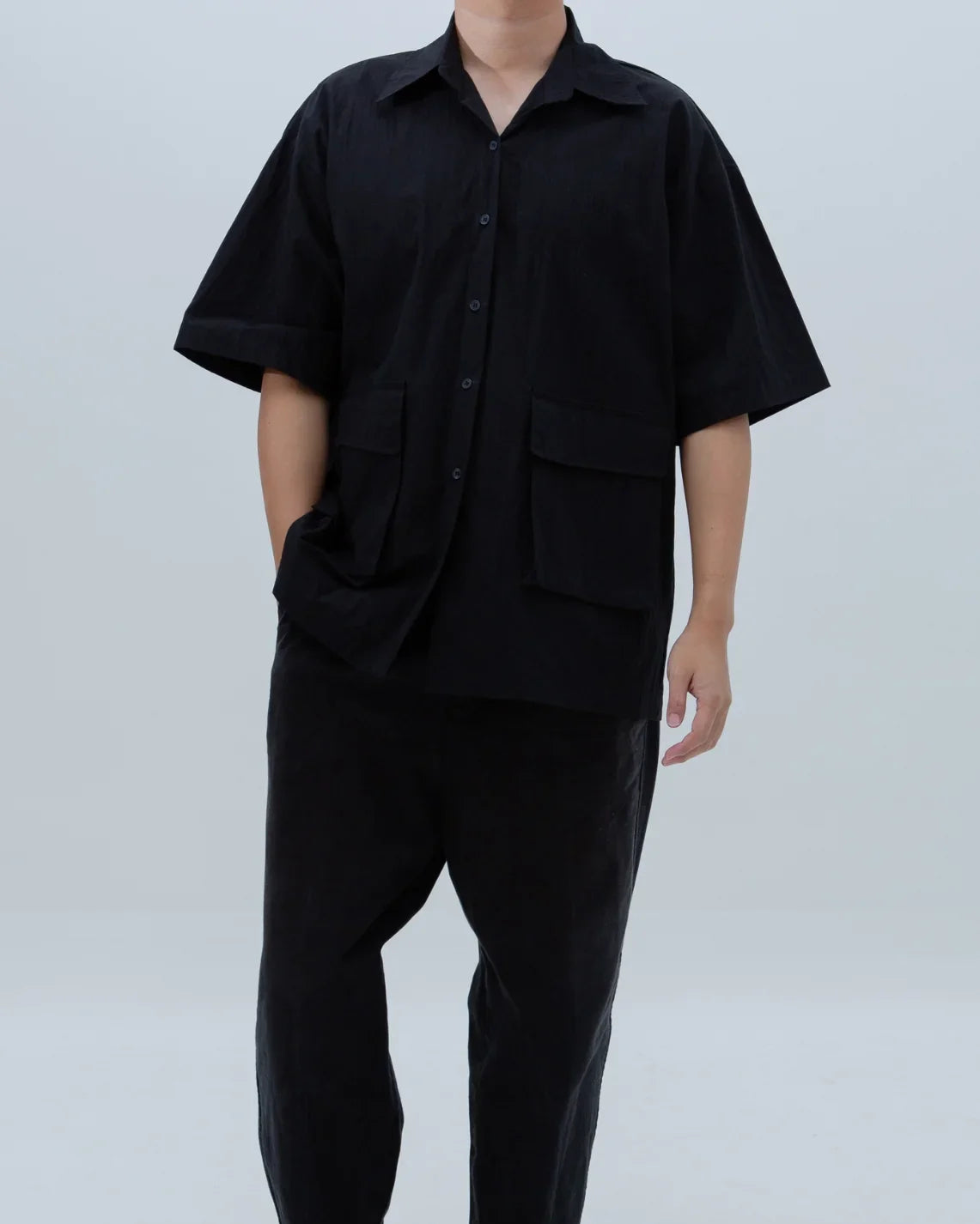 SAERO COLLECTIVE | Boho Overfit Shirt | Black