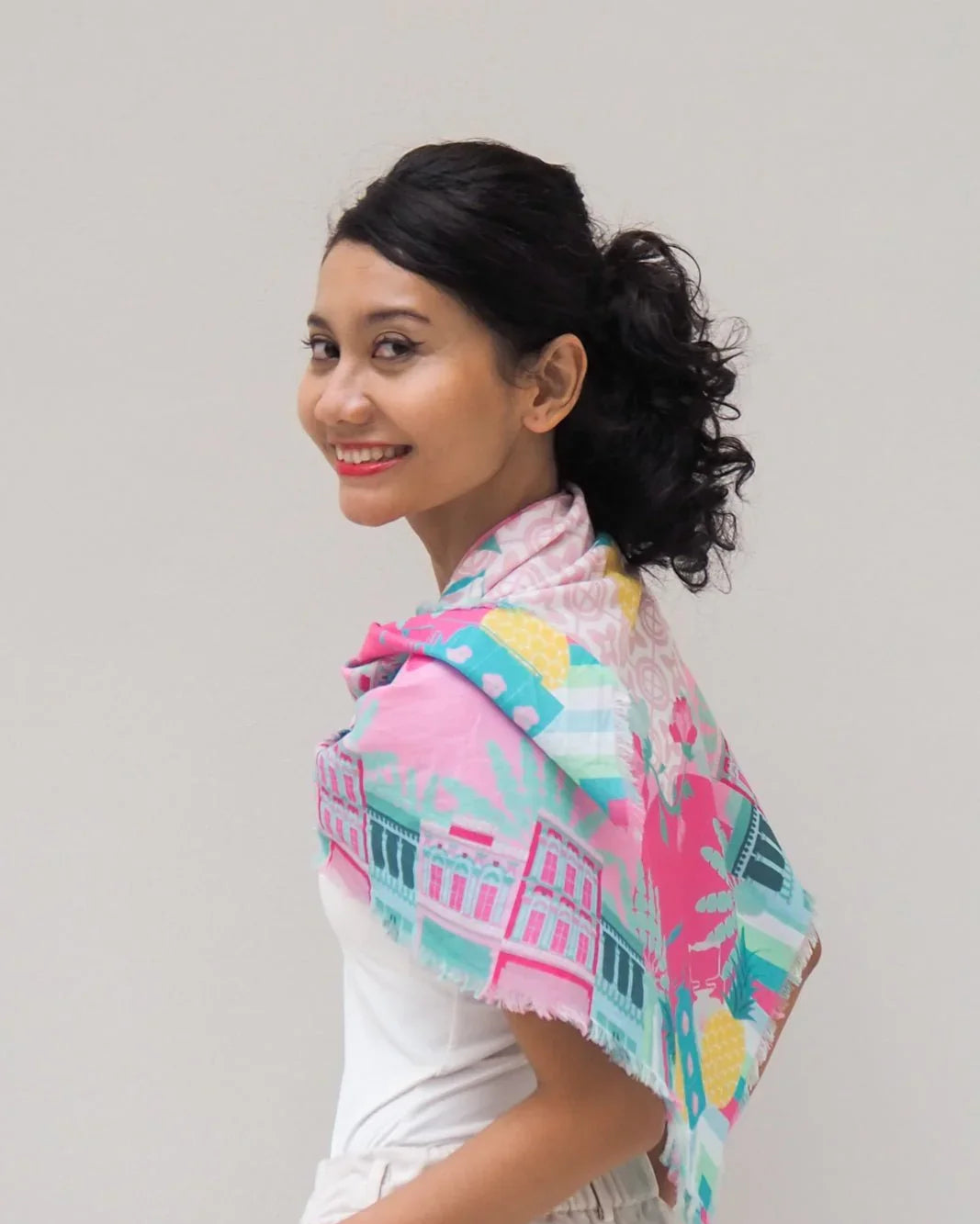 BINARY STYLE | Peranakan Manis 115x115cm Square Scarf