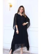 JINDER'S | Black Viscose Kaftan