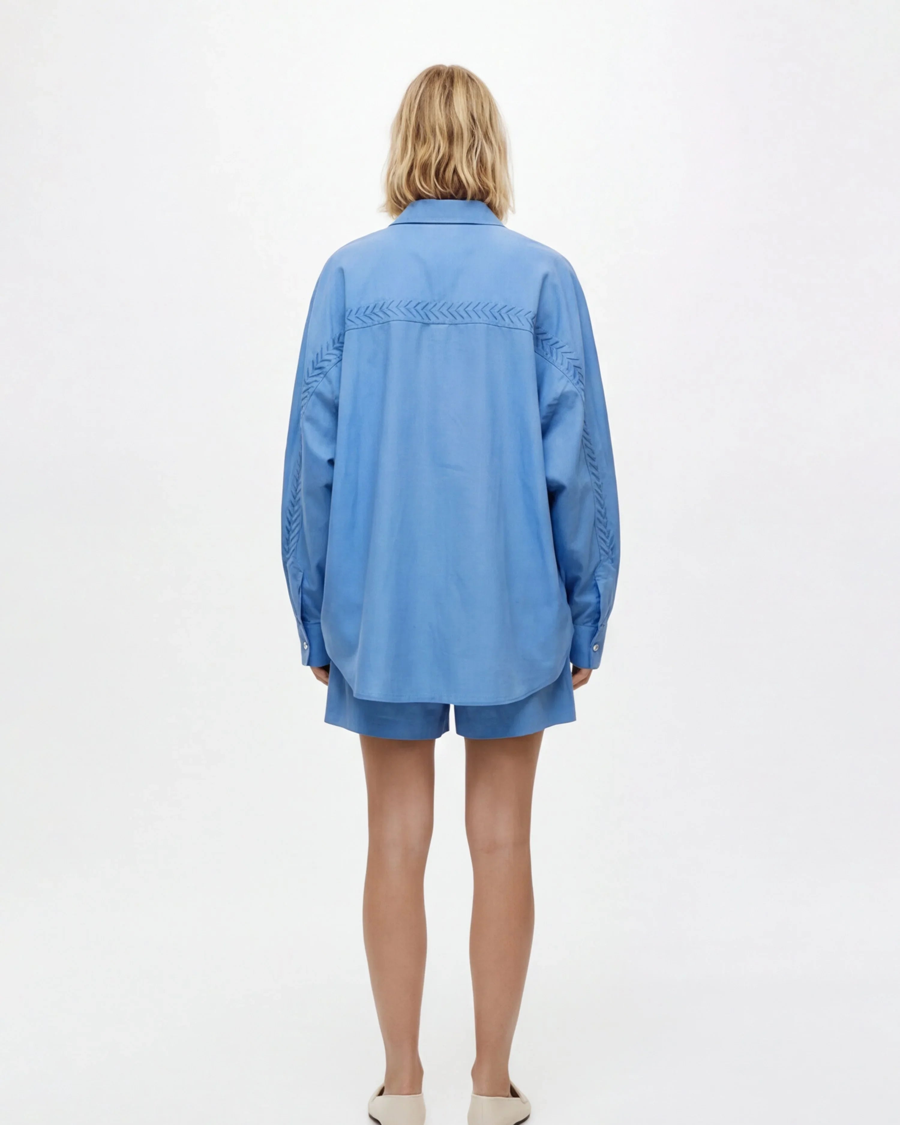 LAYERPLAN | Elira Embroidered Shirt and Shorts Set