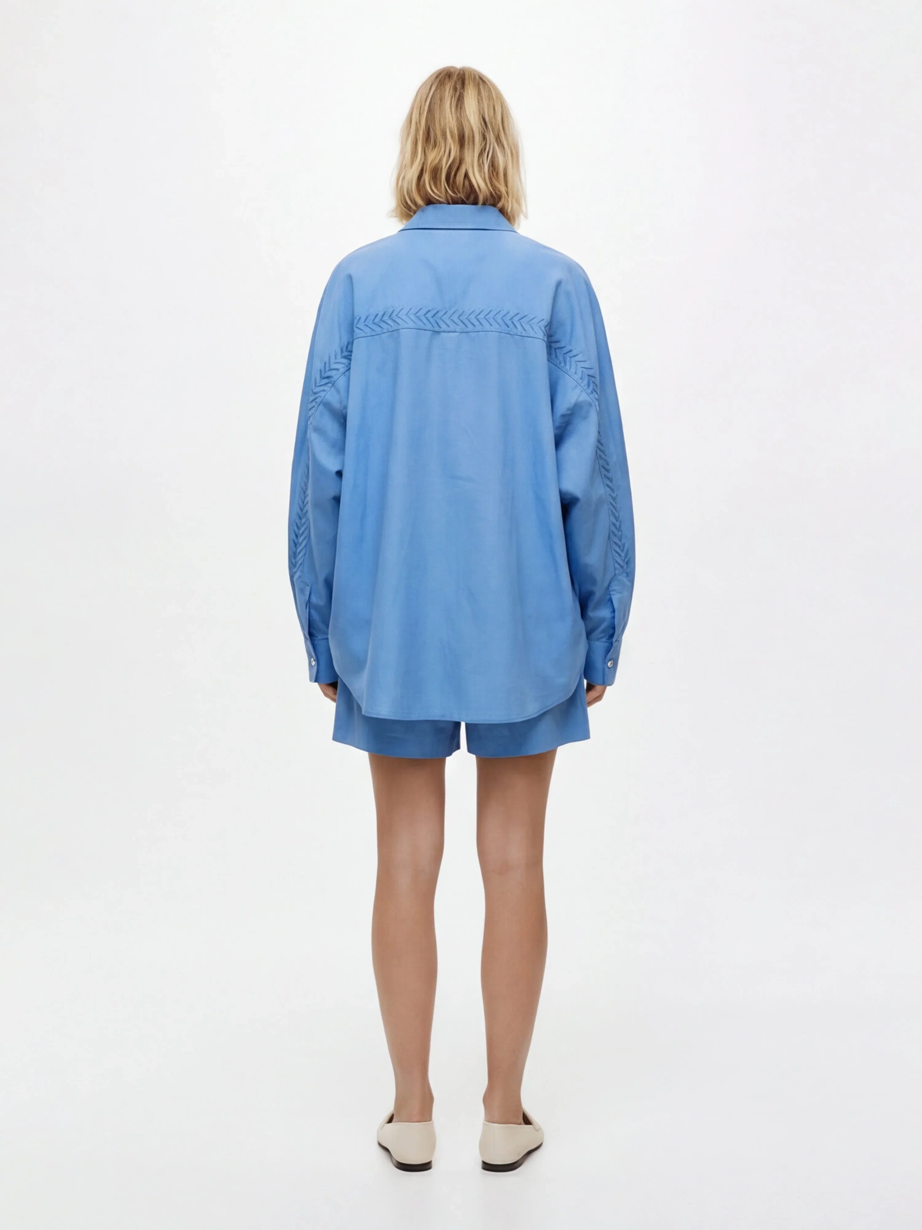 LAYERPLAN | Elira Embroidered Shirt and Shorts Set