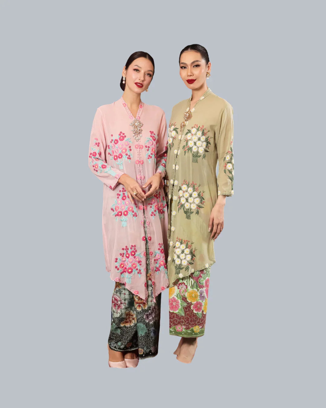 ROEMAH KEBAYA VIELGA | Melati Kipas Sulam Tangan Long Kebaya