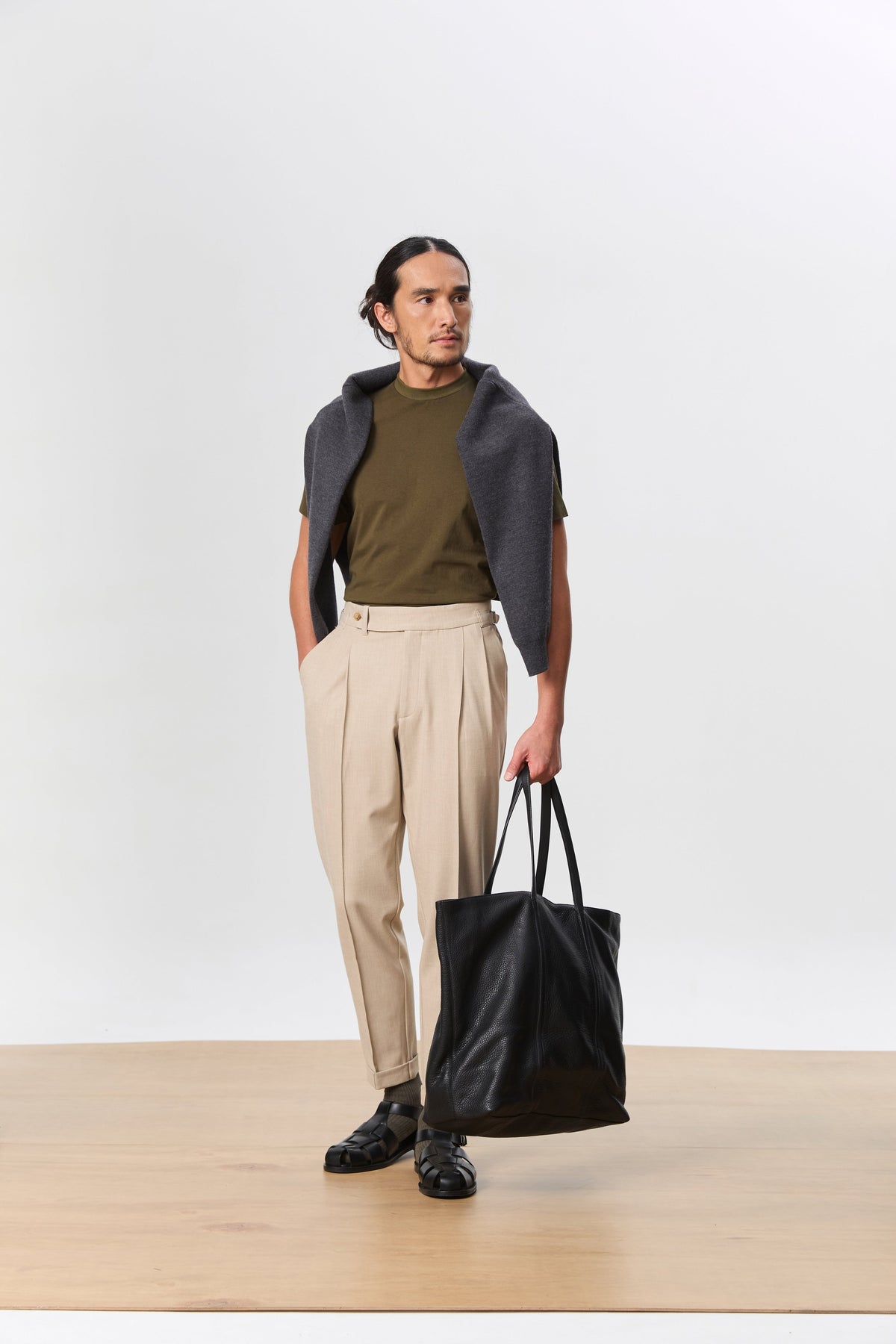 HOUSE OF ANON | Arlo Mock Neck Tee, Jersey