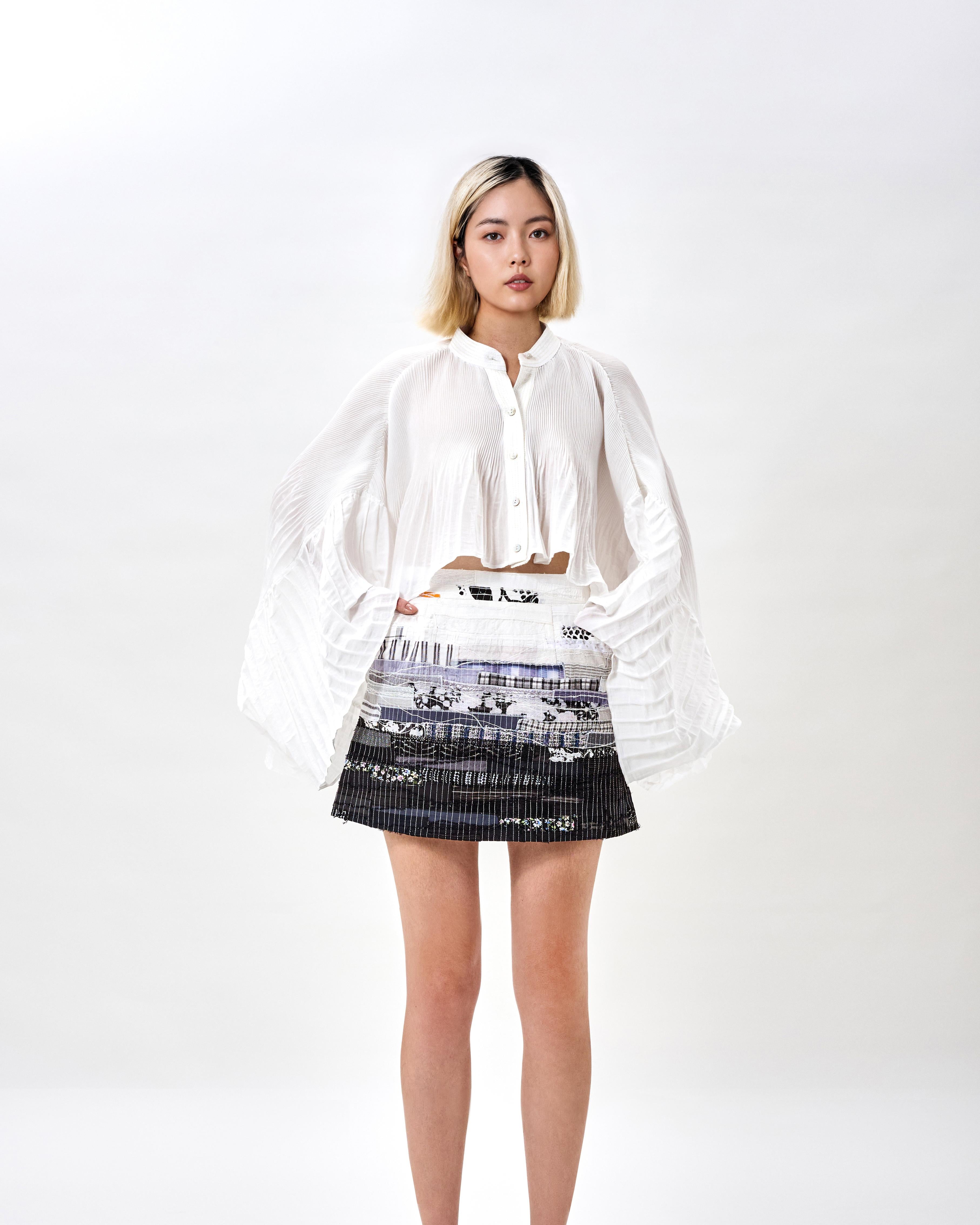 KHAAR | Pleated Crop Top