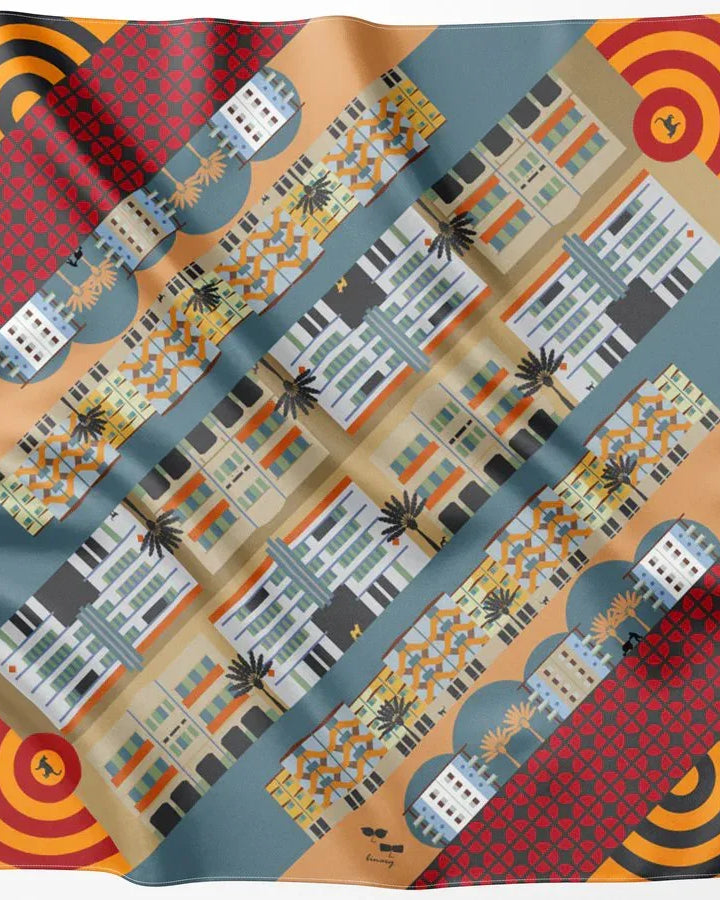 BINARY STYLE | Tiong Bahru Silk Scarf